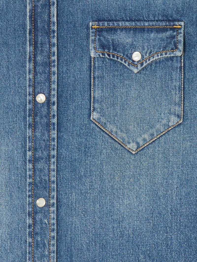 Medium Wash Denim Shirt 7