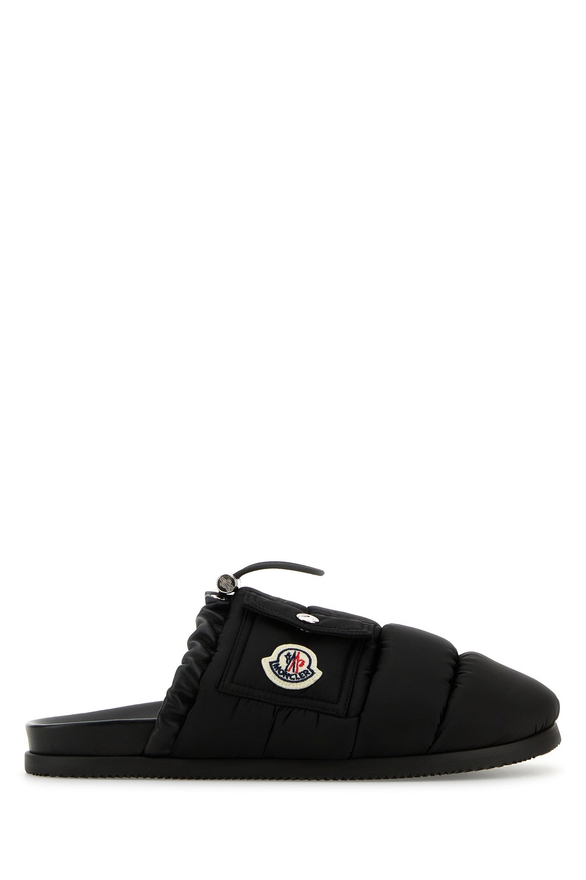 Black fabric Mon Pocket slippers - 1