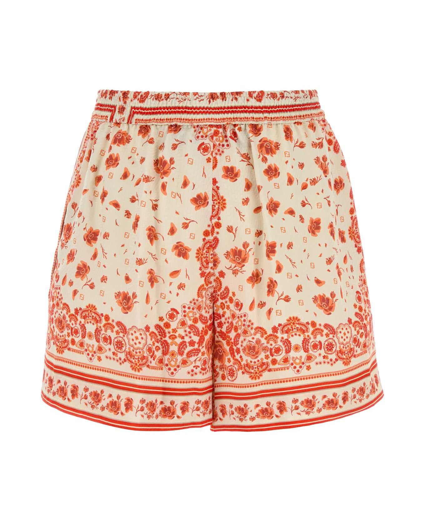 Printed Silk Shorts - 2