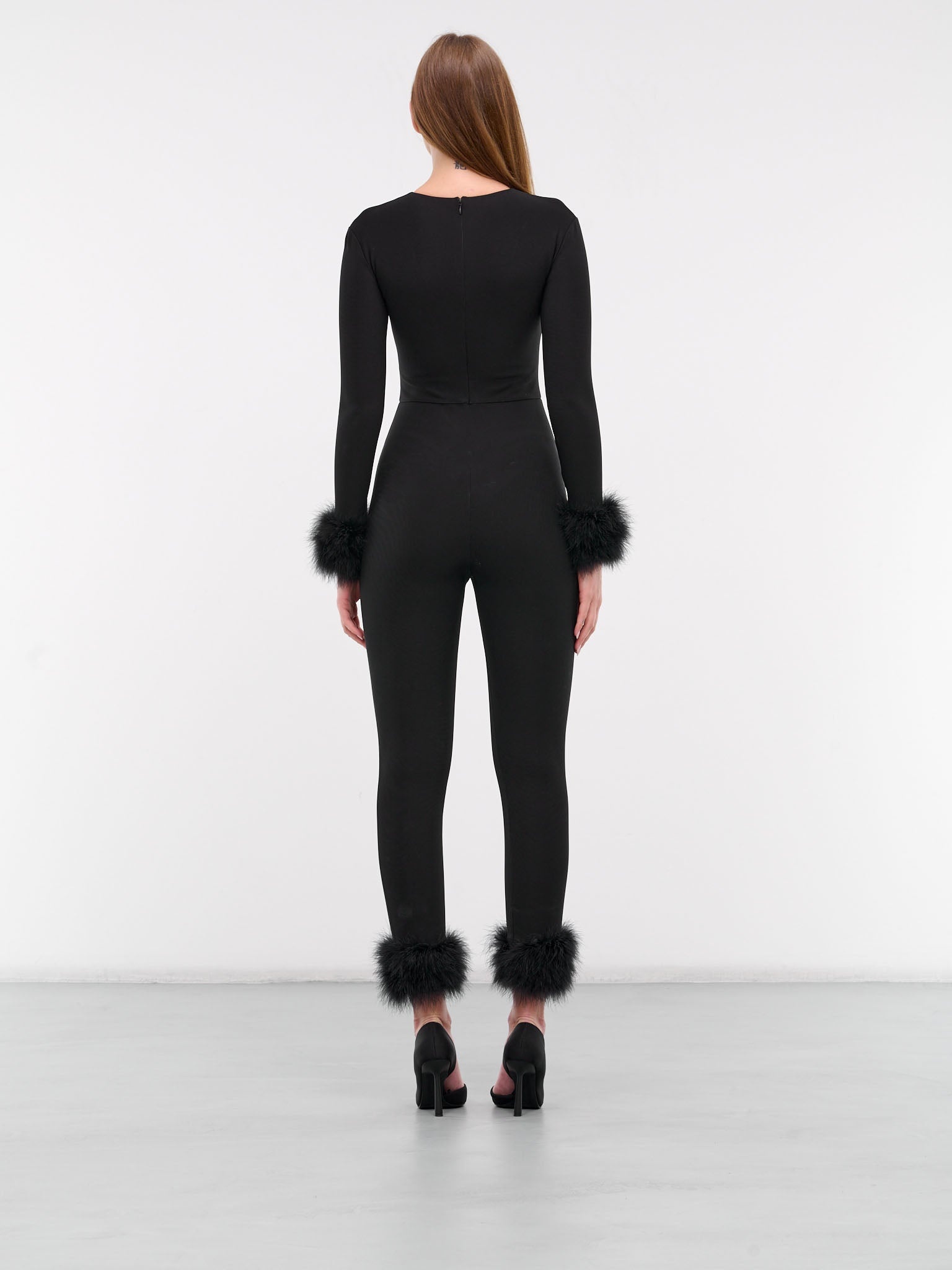 Feather Trim Jumpsuit - 3
