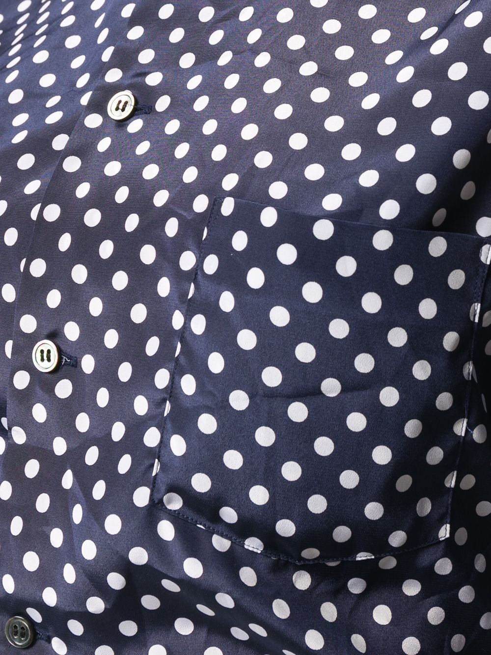 polka-dot long-sleeve blouse - 5