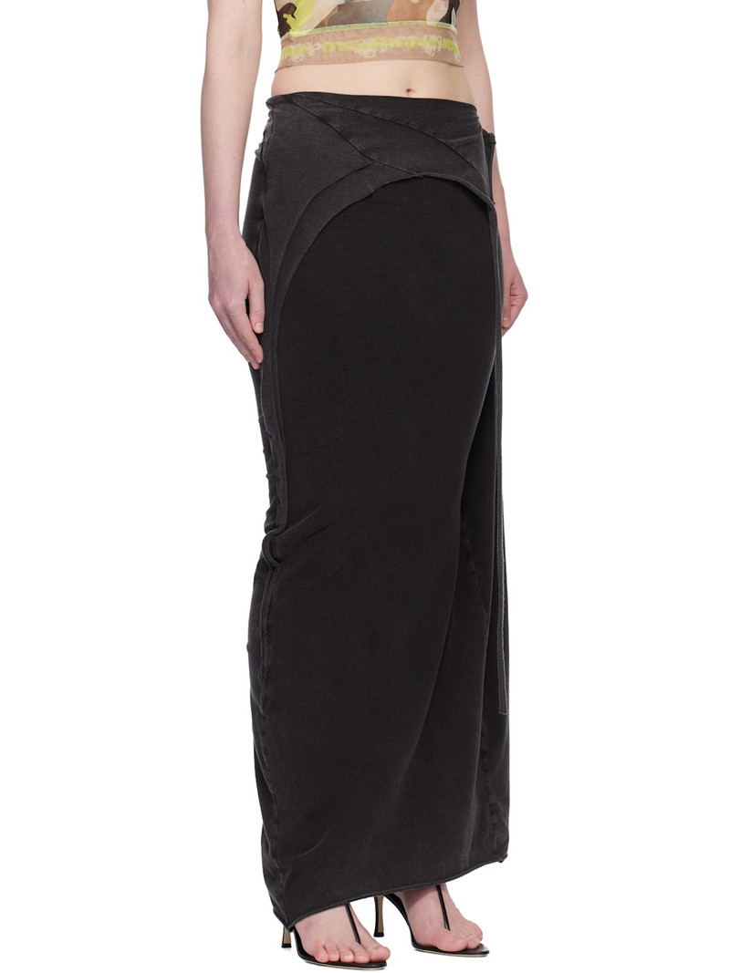 Black Slitted Maxi Skirt 2