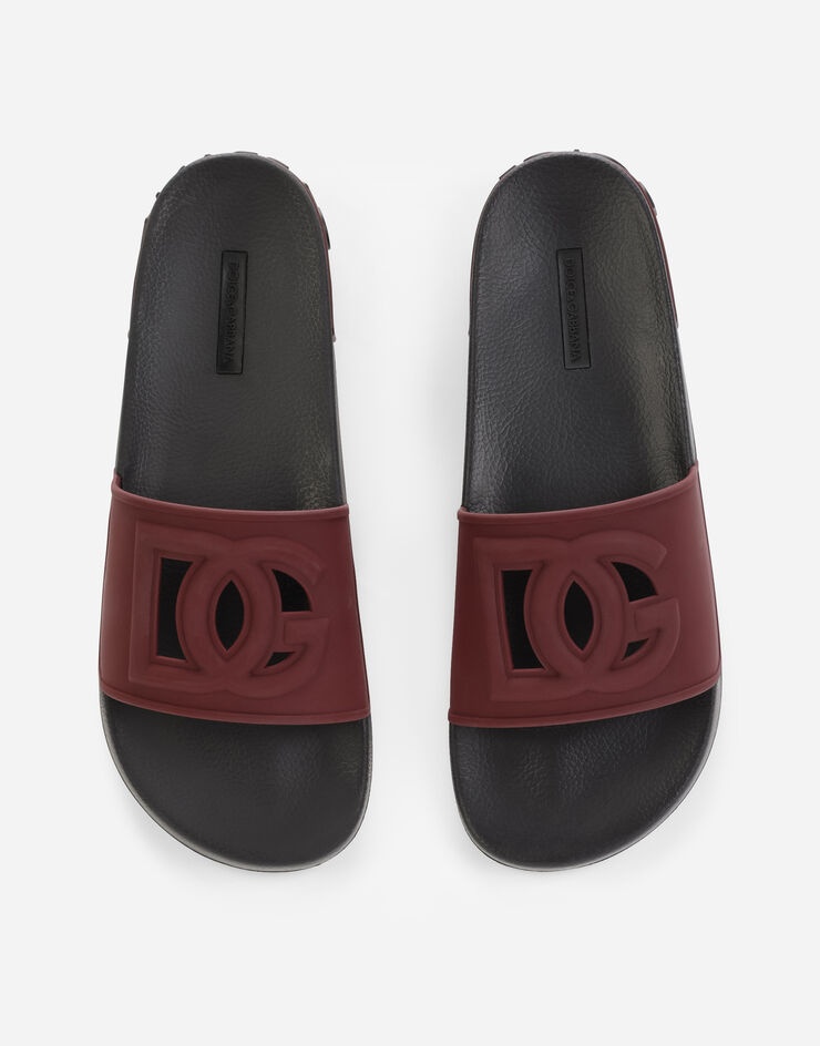 Rubber beachwear sliders with DG Millennials logo - 4