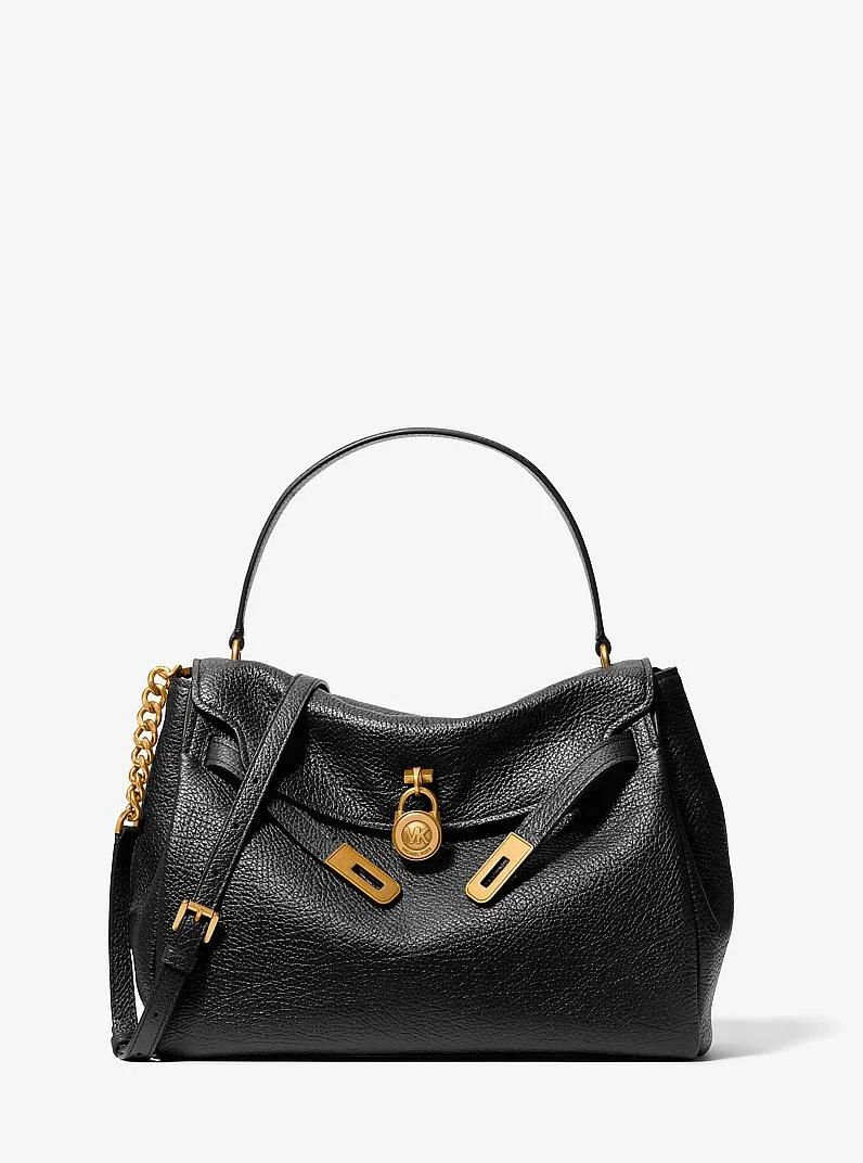 Hamilton Moderne Large Textured Leather Slouchy Satchel - 1