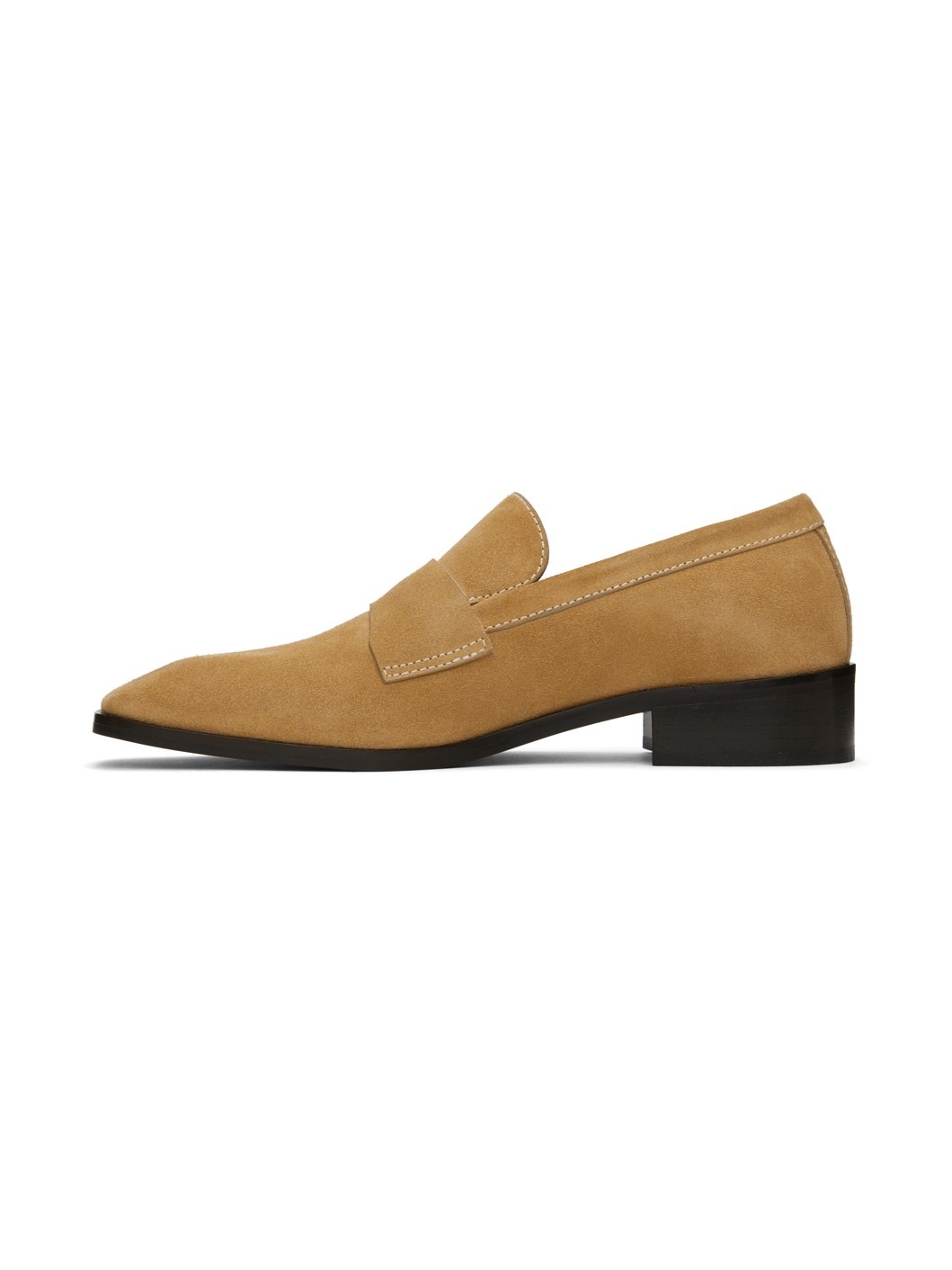 Beige Suede Loafers - 3