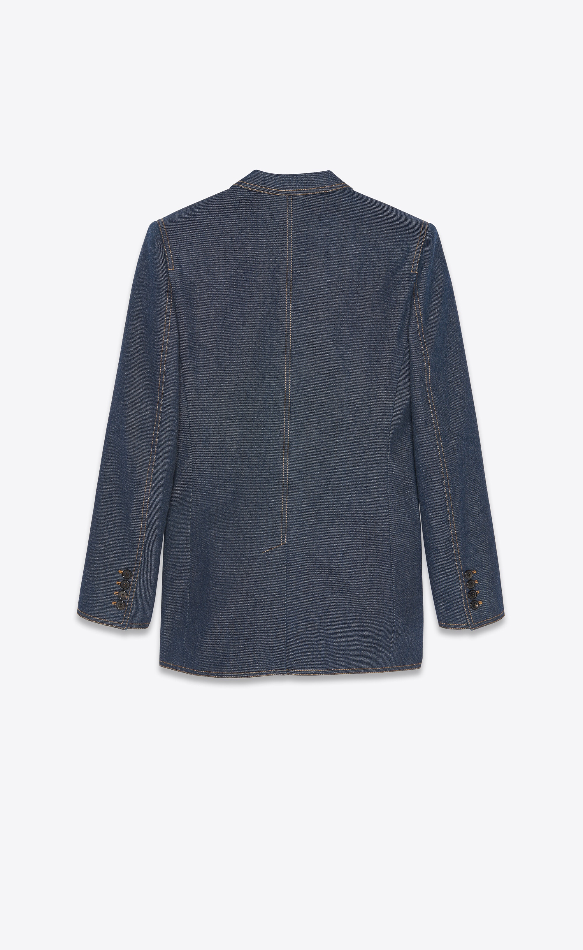 single-breasted jacket in denim - 2