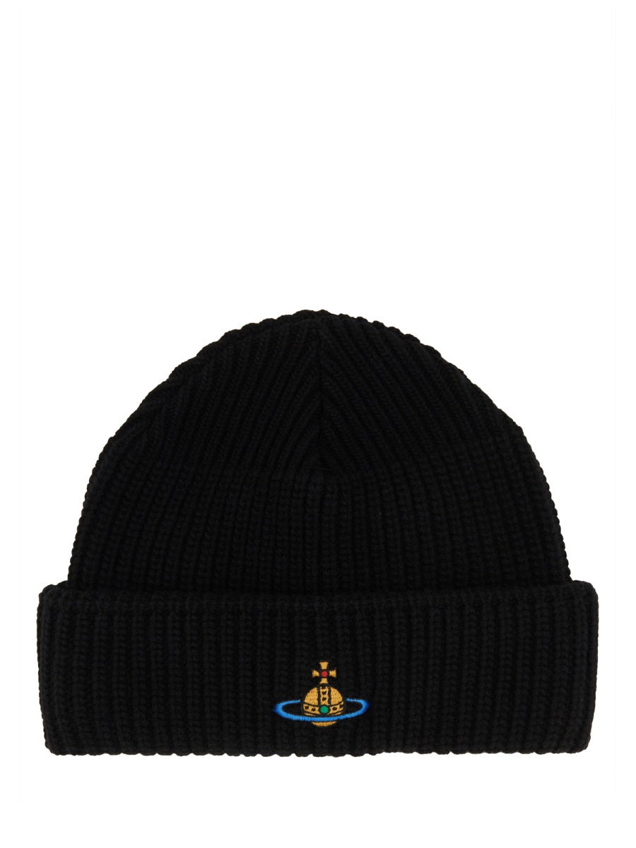 Vivienne Westwood Women Beanie Hat With Logo - 1