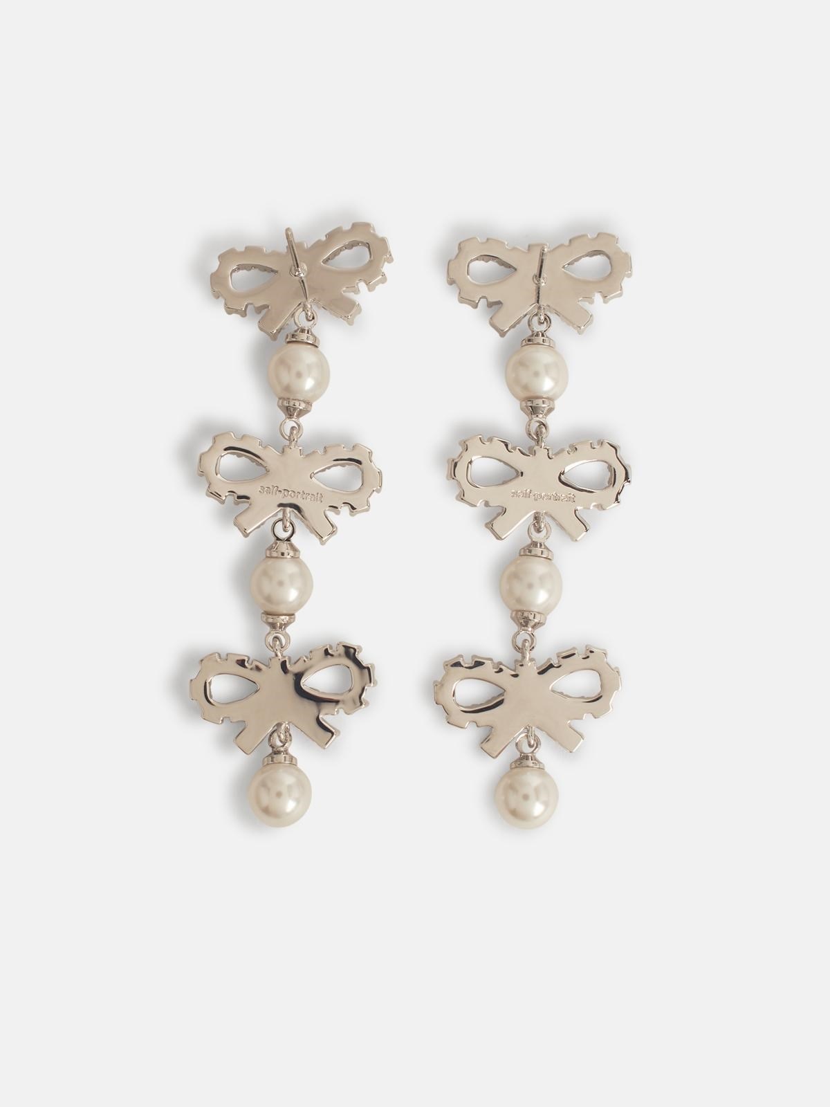 MICRO BOW' SILVER BRASS EARRINGS - 2