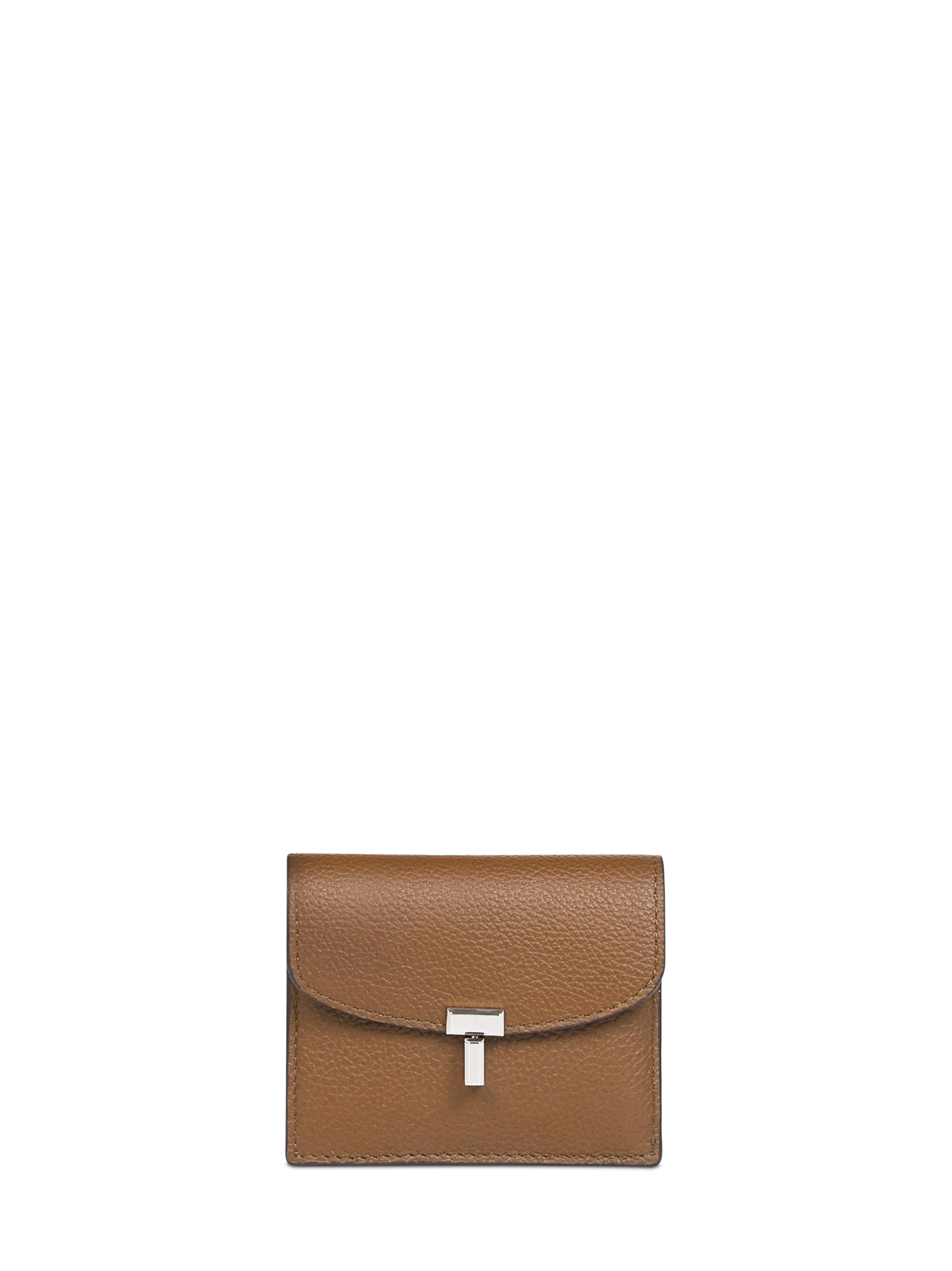 Dark taupe T-lock card holder - 1