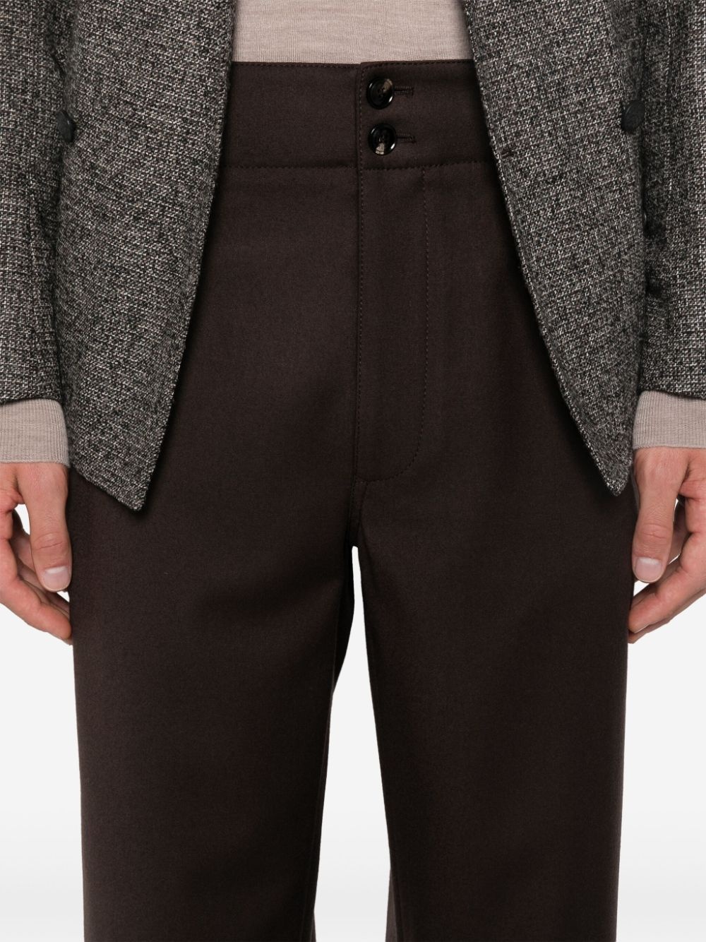 wool cloth trousers - 5