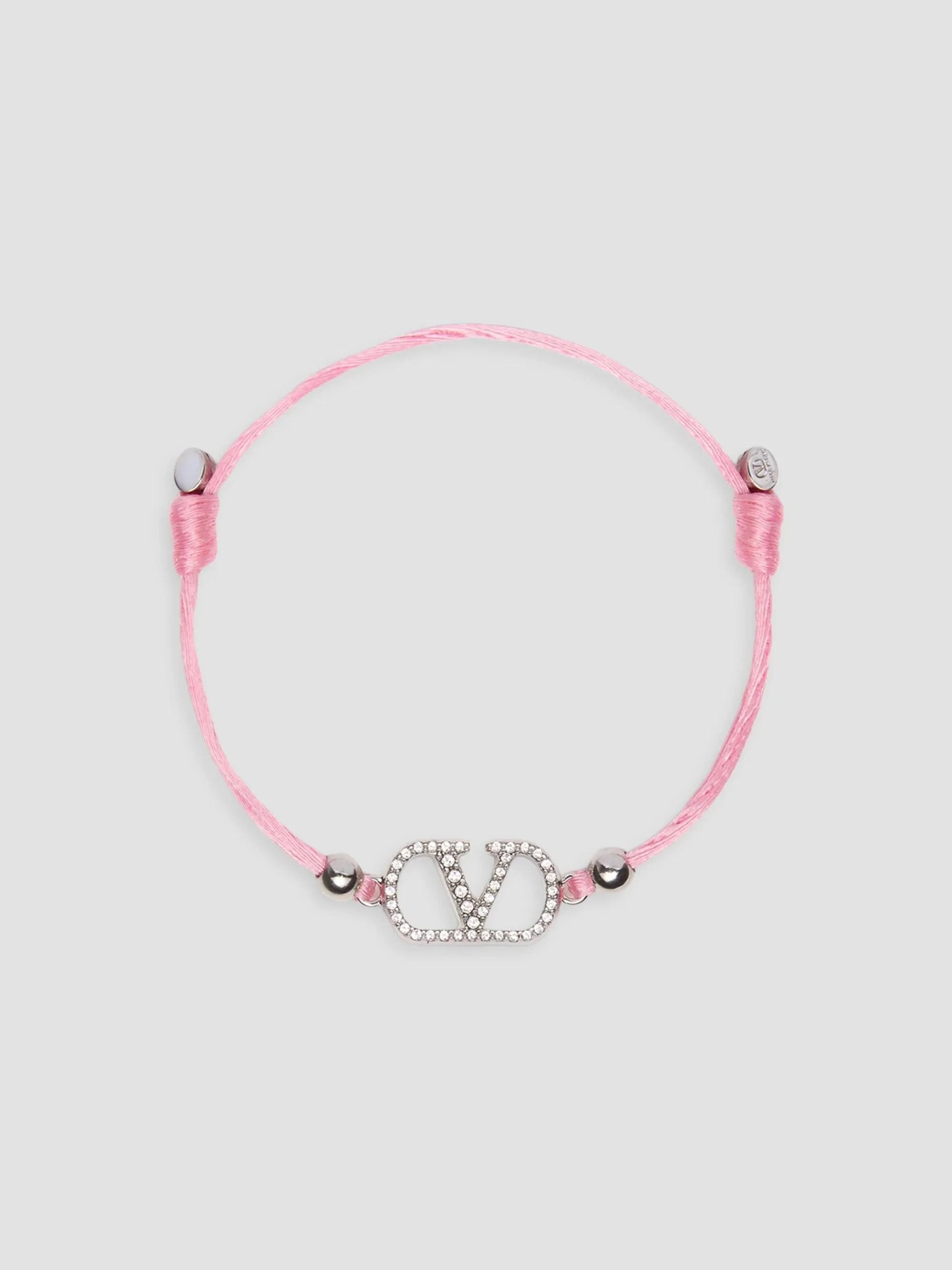 Women's VLogo Signature Cotton Bracelet - Pink Crystal - 1
