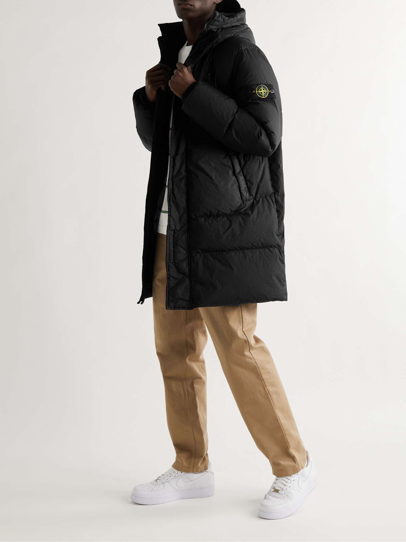 Garment-Dyed Quilted Nylon Down Hooded Parka - 2