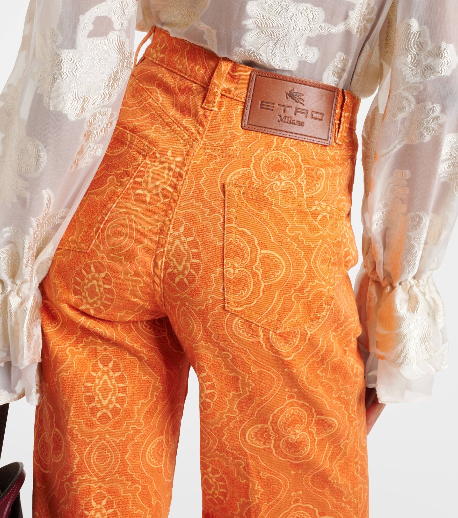 Printed high-rise flared jeans - 5