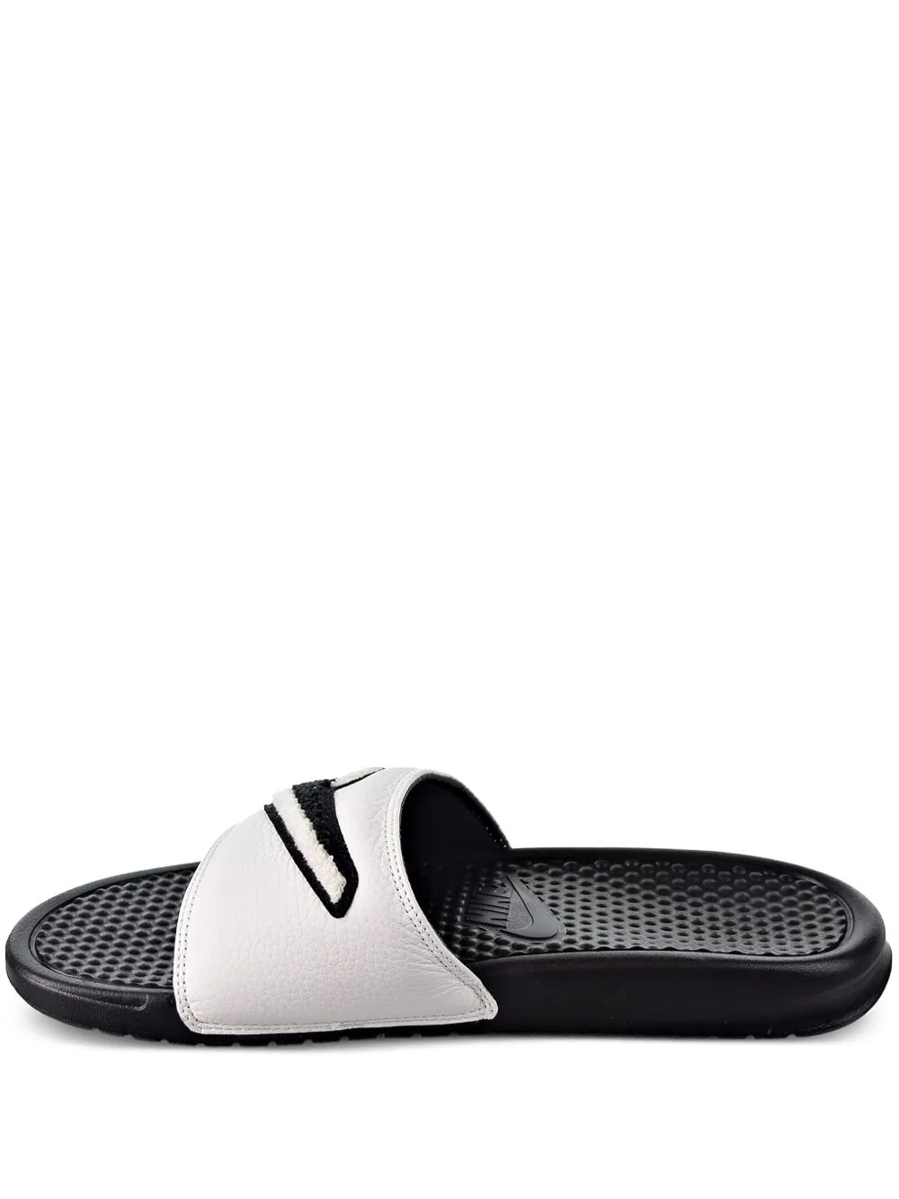 Benassi JDI chenille "Black/Summit White" slides - 1