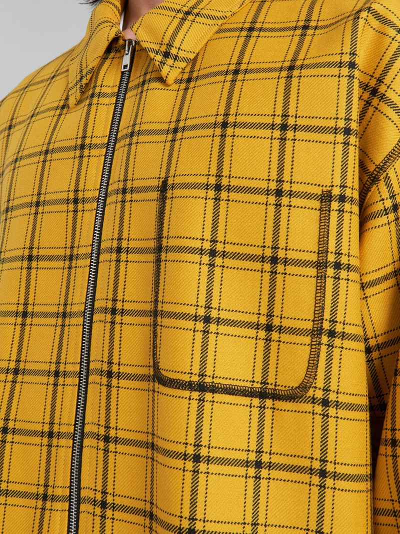YELLOW CHECKED WOOL JACKET 5