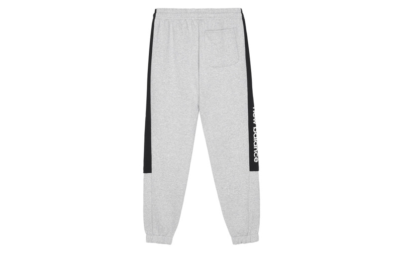 New Balance New Balance Cotton Sport Joggers 'Grey Black' AMP03344-AG outlook
