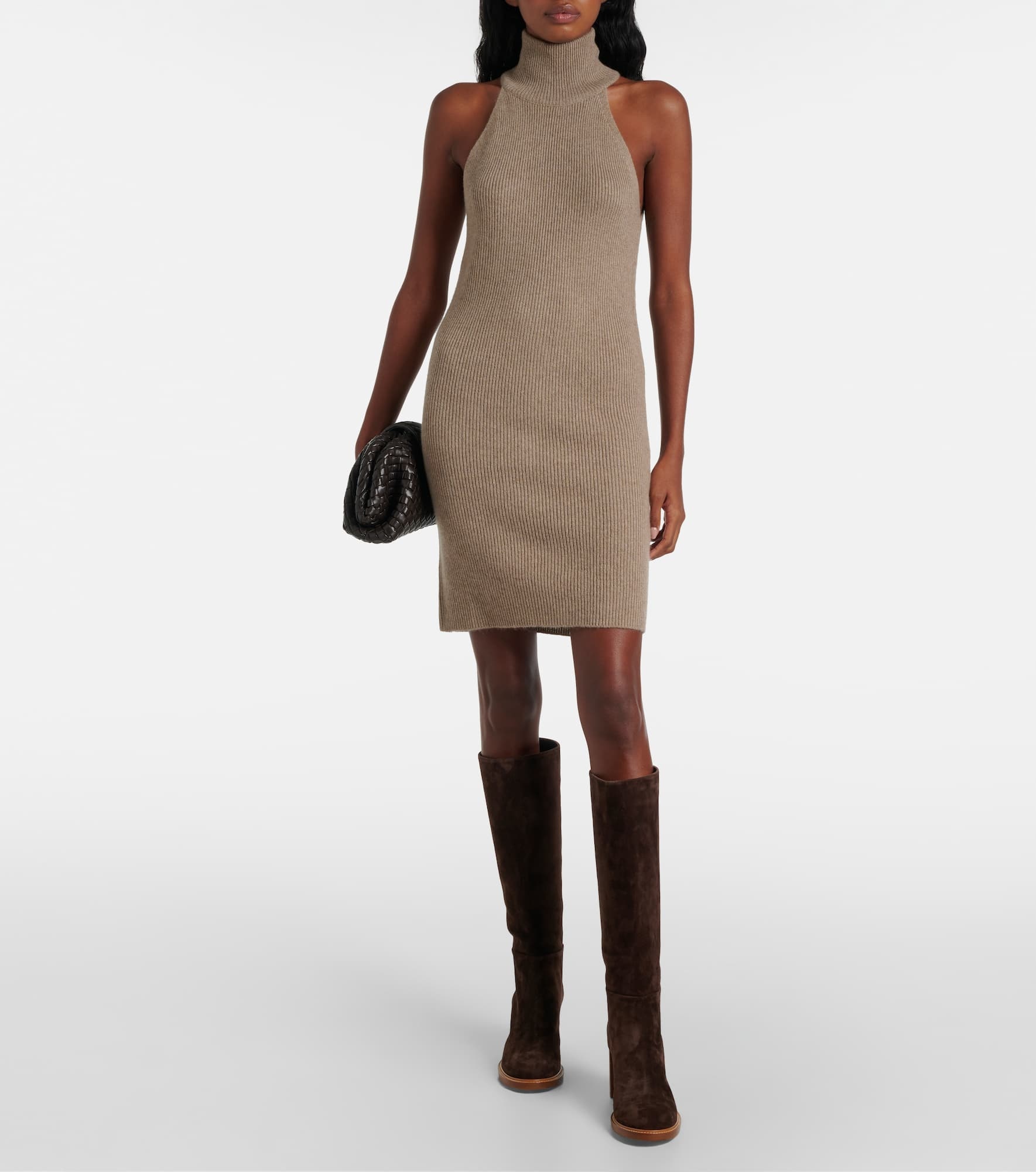 Carmen ribbed-knit cashmere minidress - 2