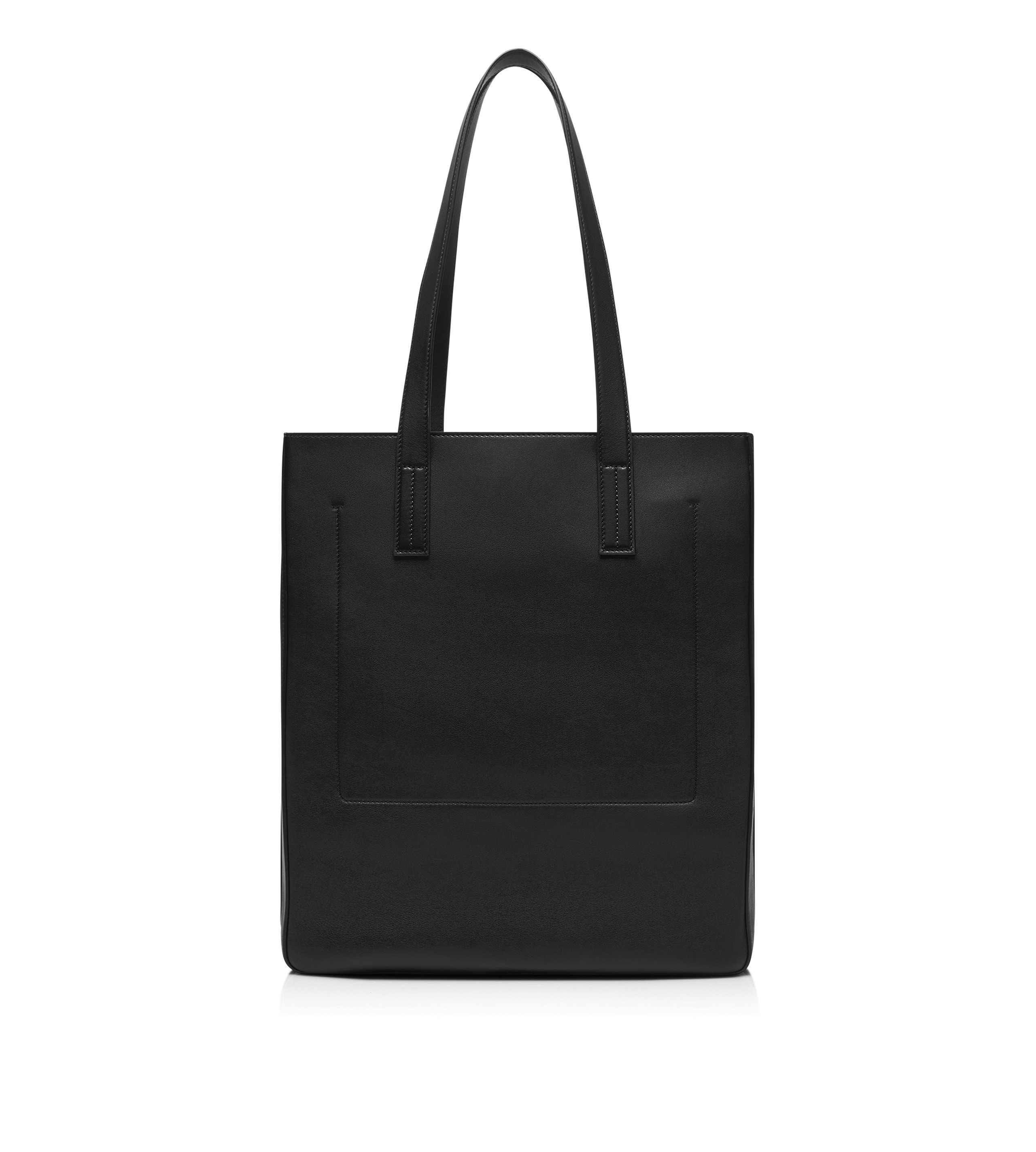 NATURAL LEATHER NORTH SOUTH TOTE - 3