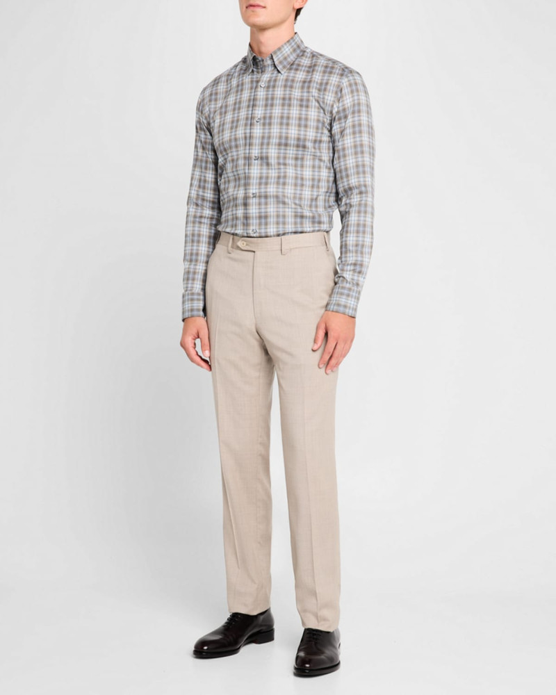 Brioni Men's Cotton Check Casual Button-Down Shirt outlook