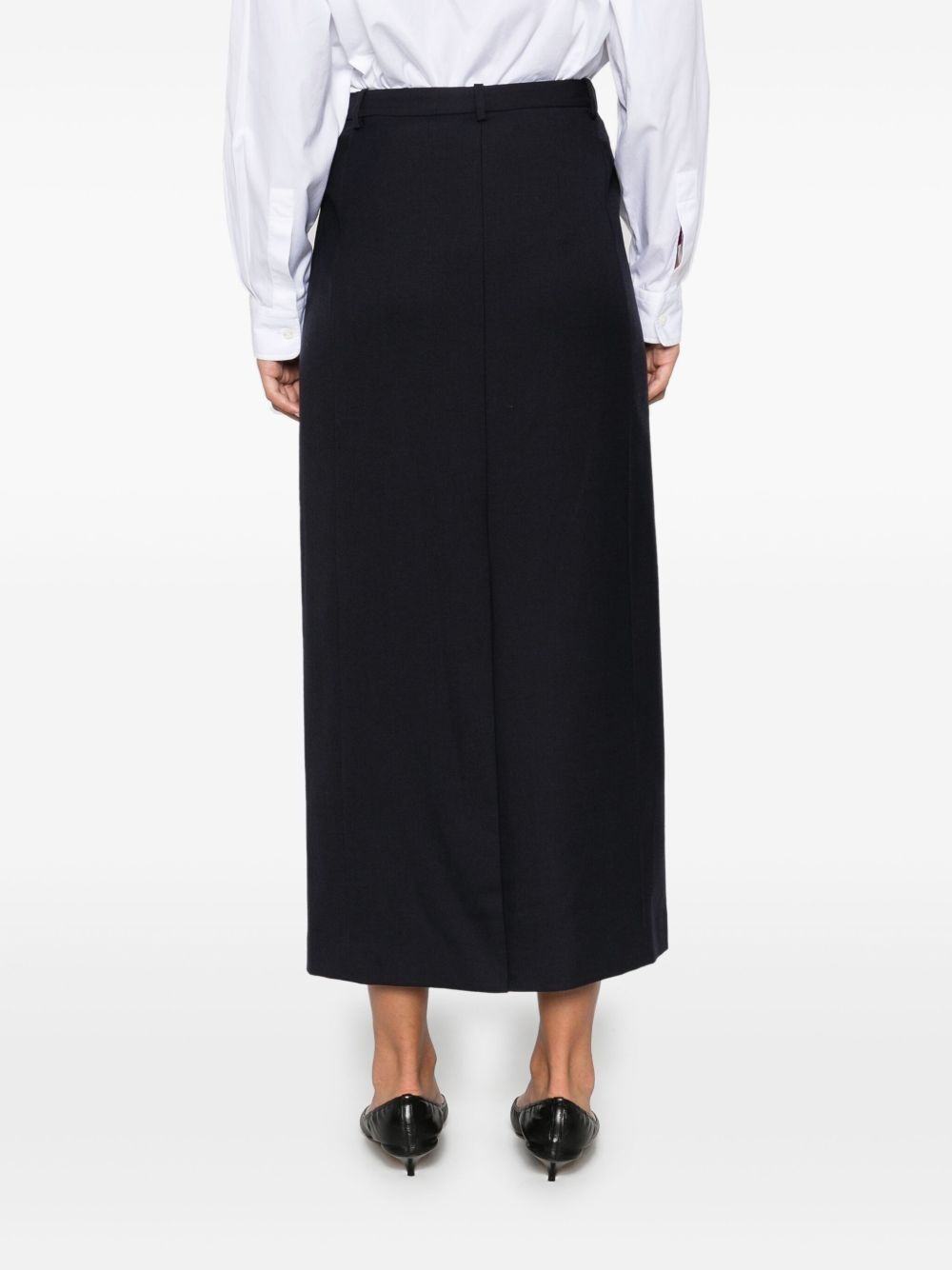 concealed-fastening midi skirt - 4