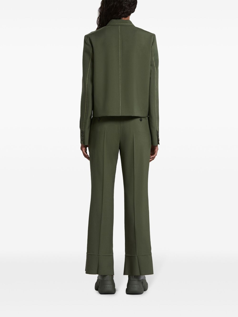 straight-leg tailored trousers - 4
