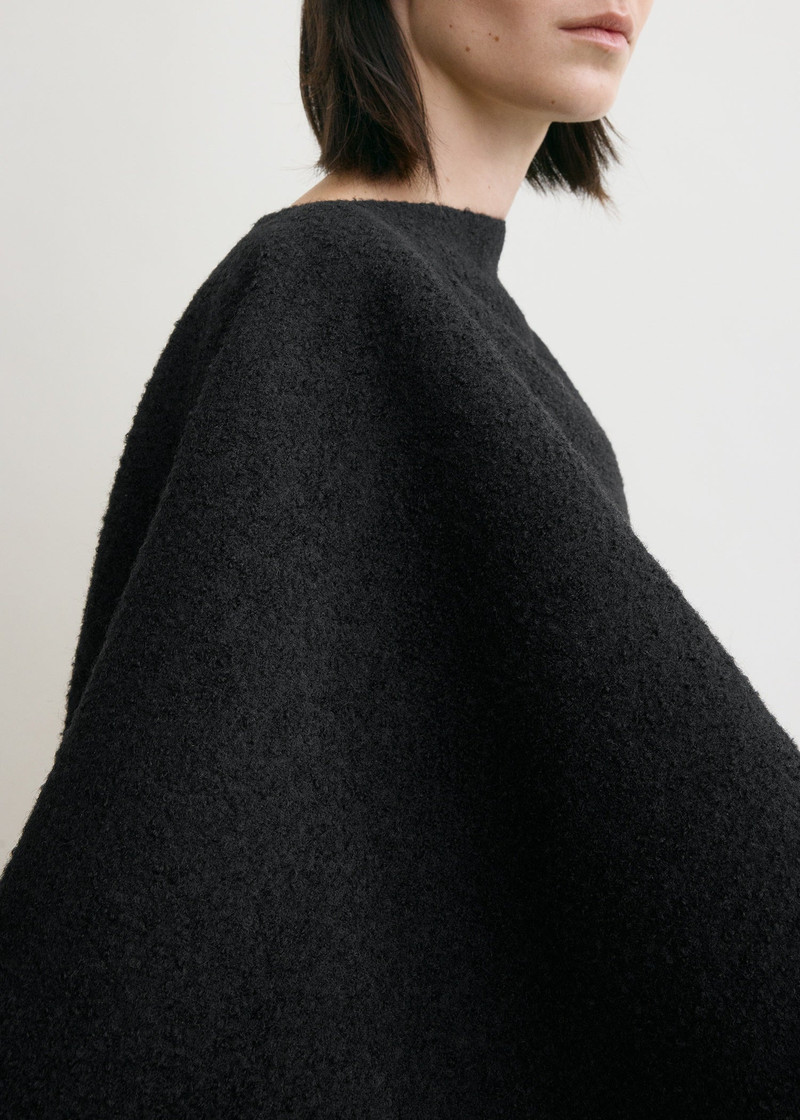 Fringed poncho black 5