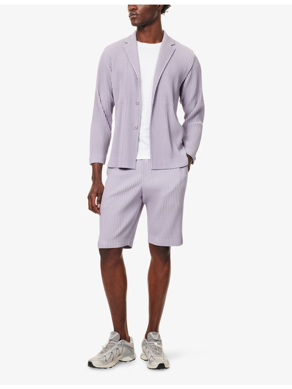 Pleated Slim-Fit Knitted Shorts - 2