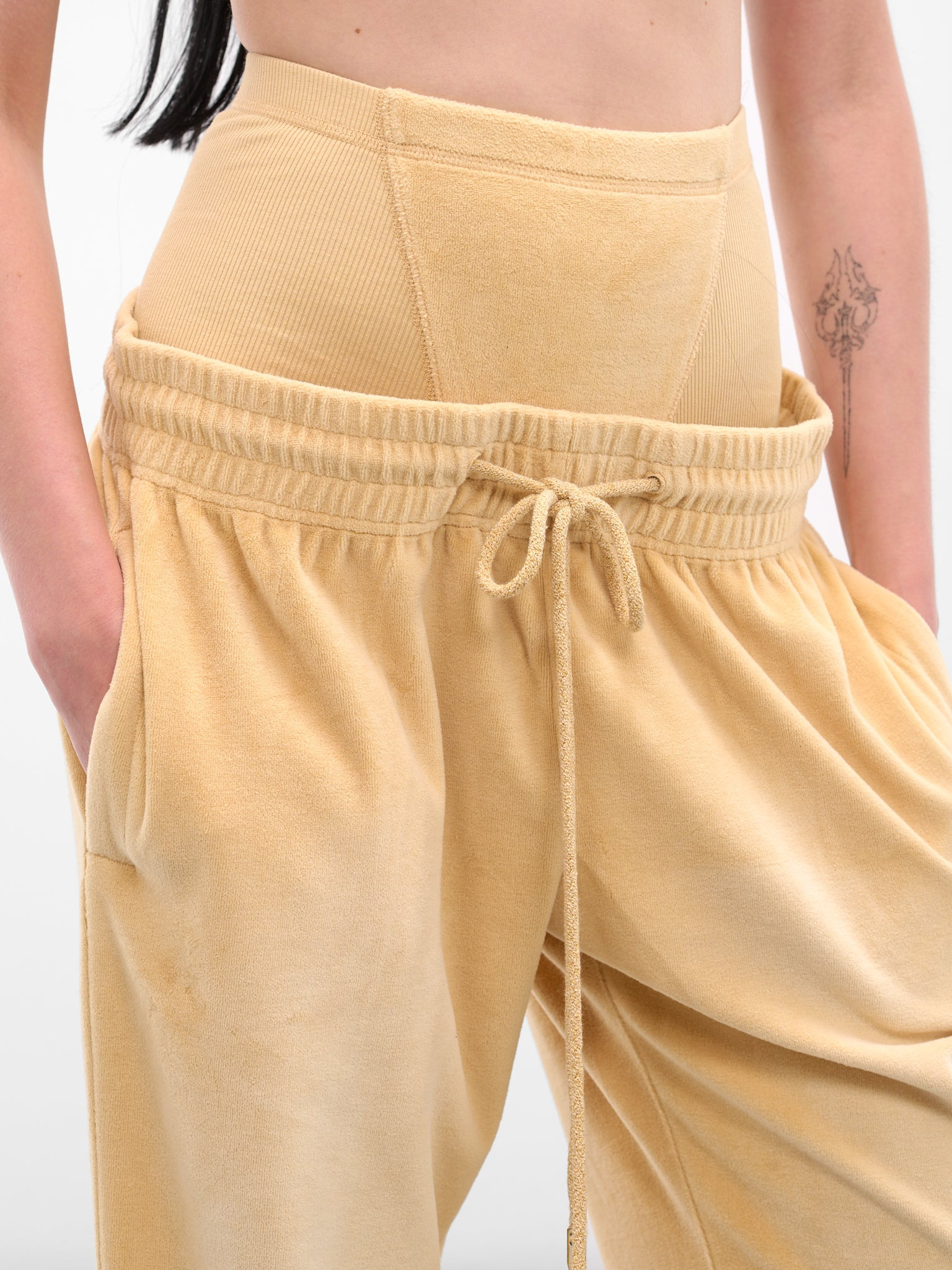 Blonde Layered Relaxed Flare Sweatpants - 5