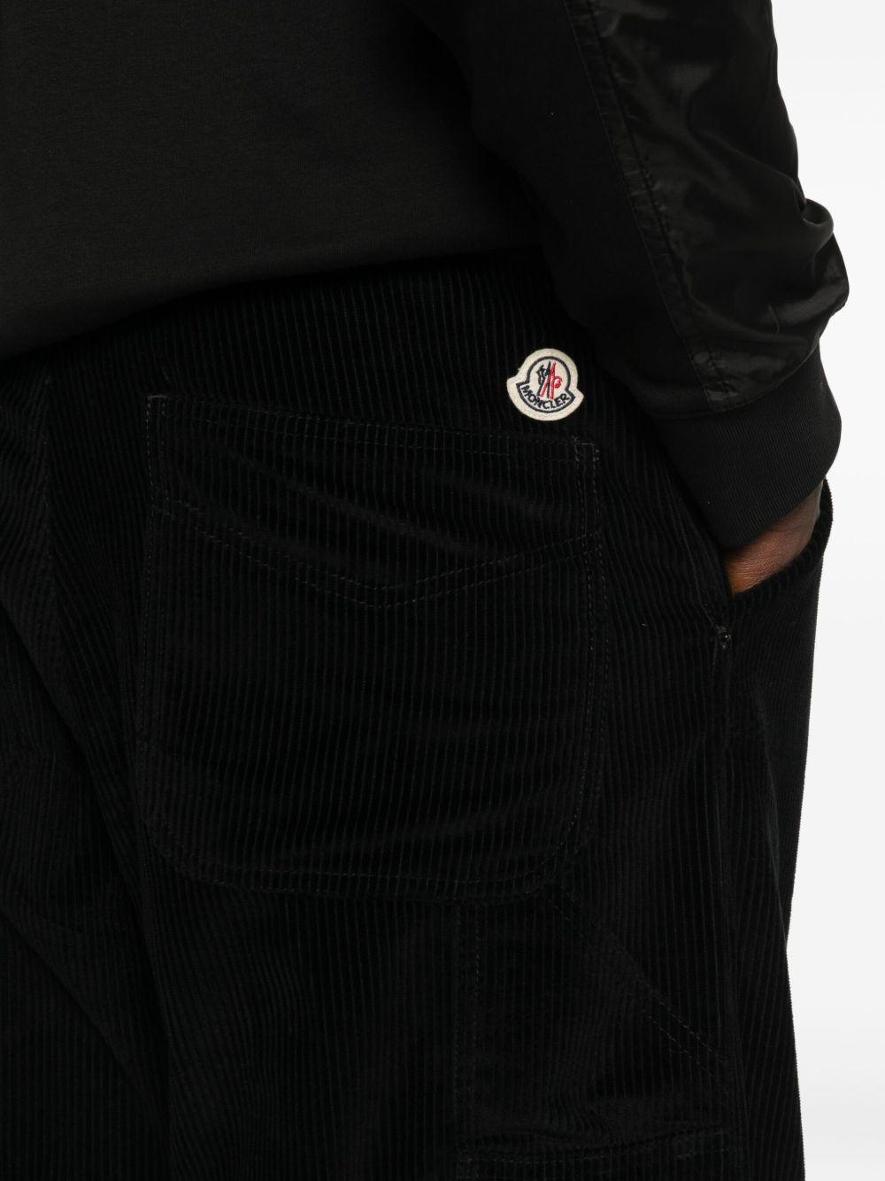 corduroy-panel trousers - 5