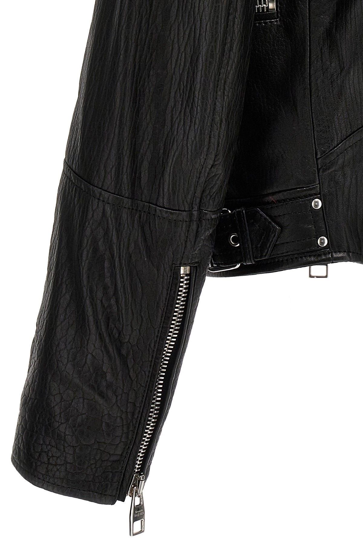 Texture leather jacket - 6