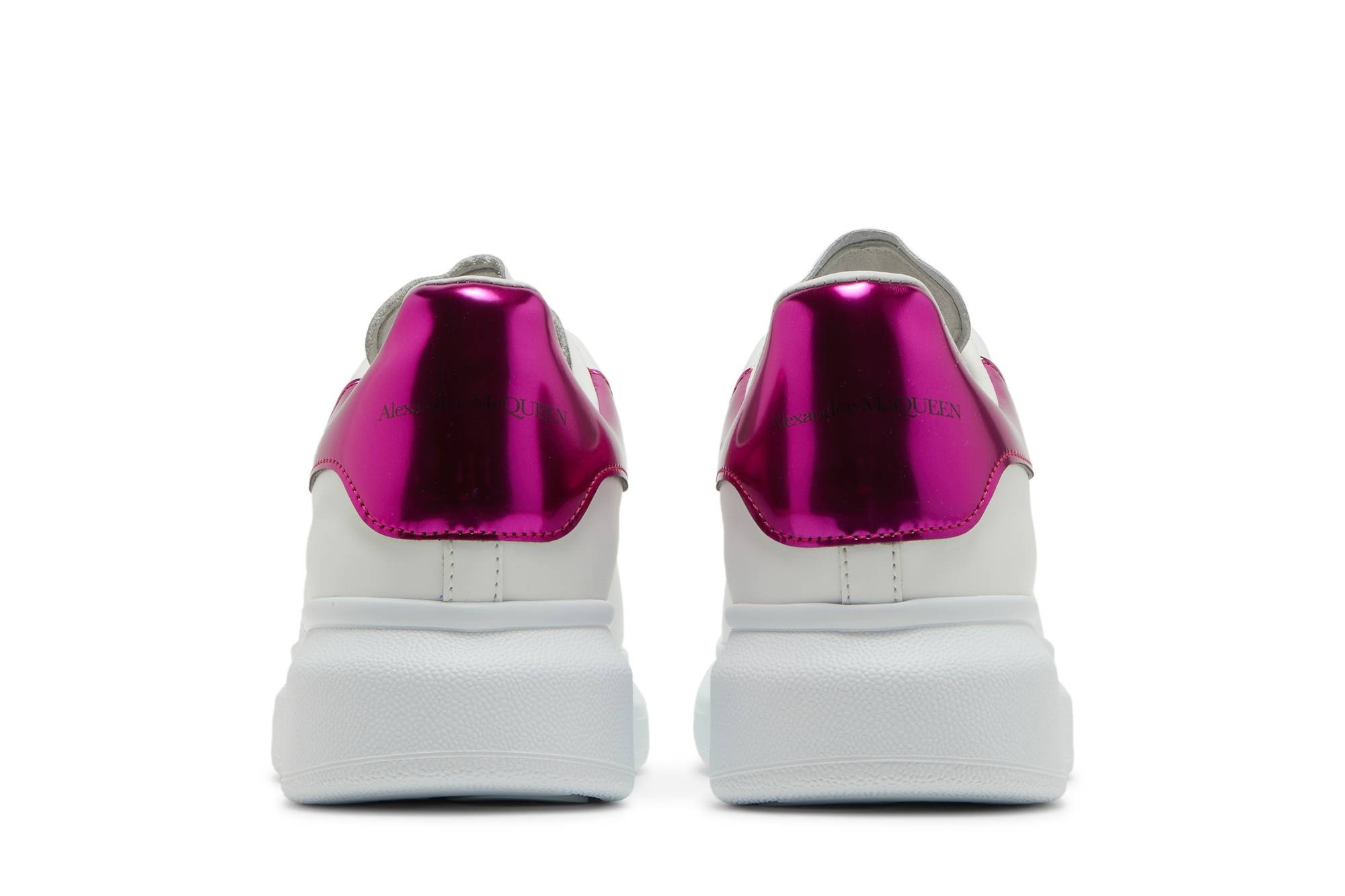 Alexander McQueen Wmns Oversized Sneaker 'White Printers Pink' - 5