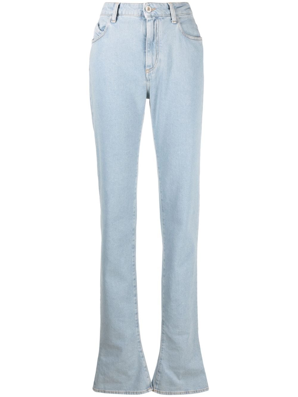 elongated flared jeans - 1