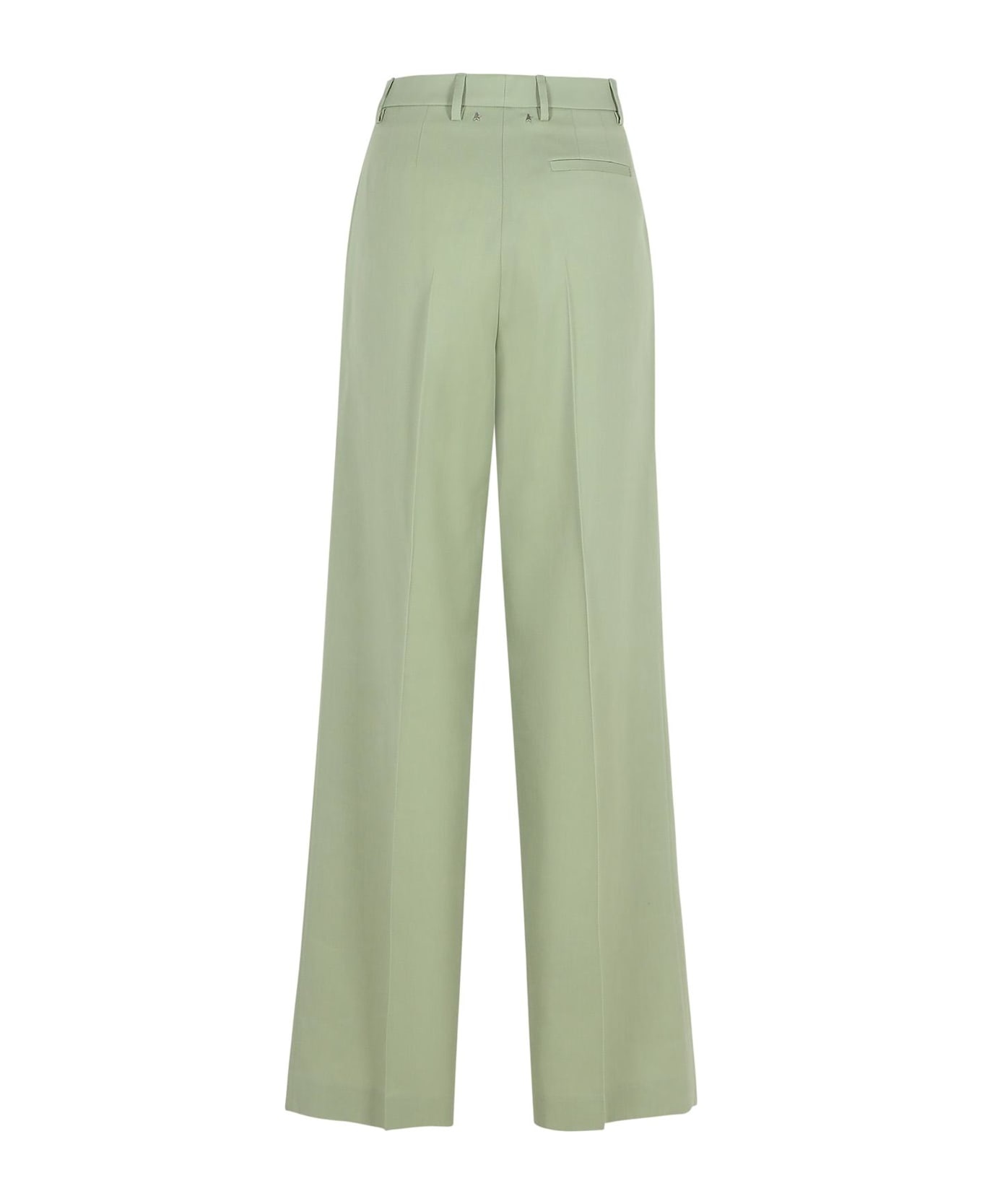 'naomi' Green Virgin Wool Pants - 3