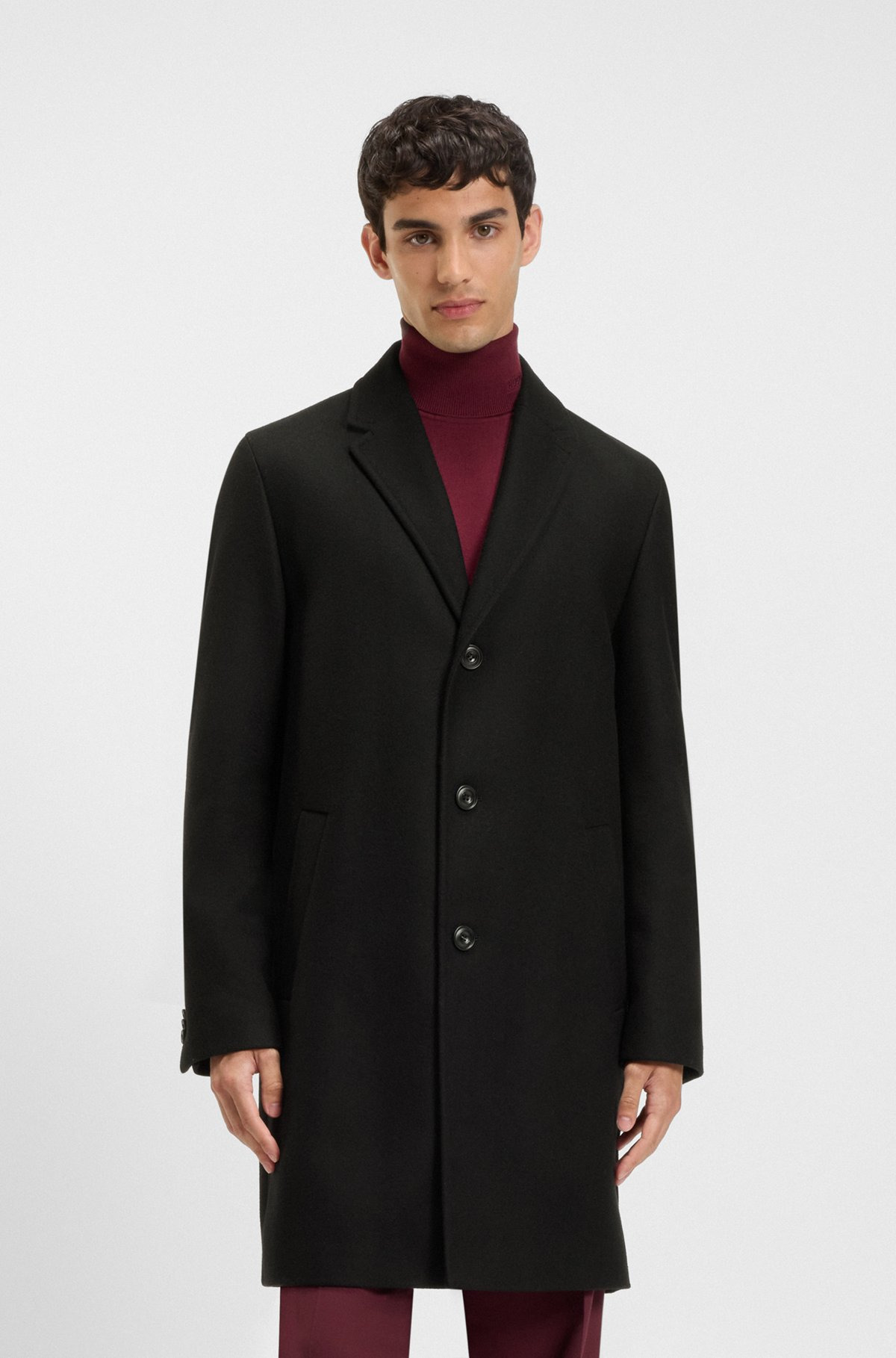 REGULAR-FIT COAT IN A WOOL BLEND - 2