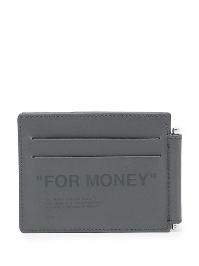 Off-White For Money debossed cardholder outlook