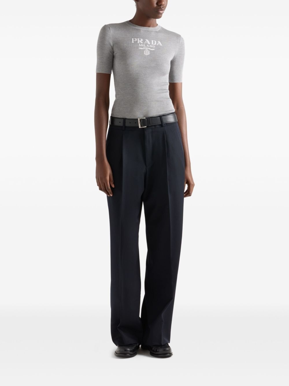 ribbed-knit top - 2