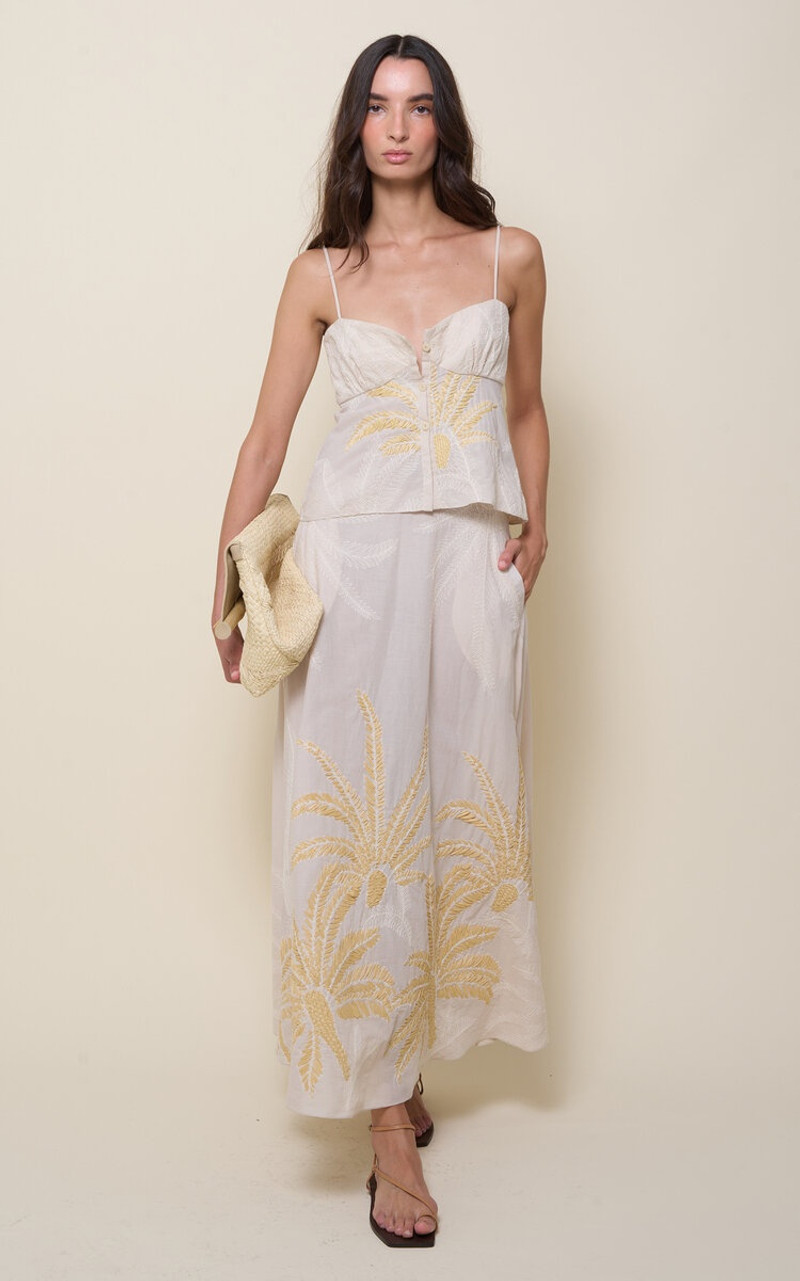 Johanna Ortiz Flamenco Echoes Leather Sandals gold outlook