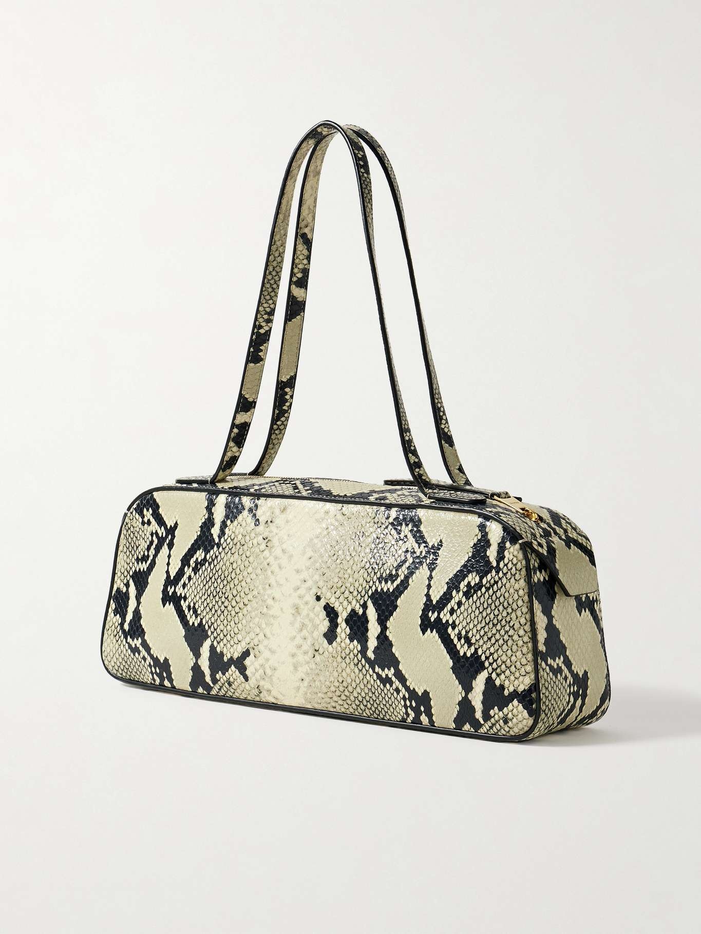 Simona snake-effect leather shoulder bag - 3