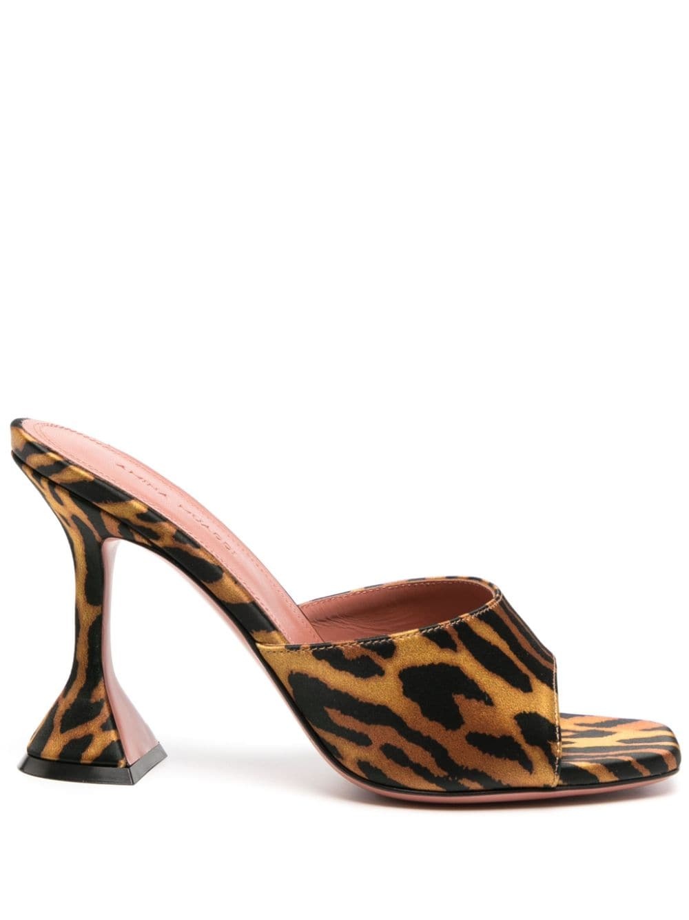 Lupita 95mm tiger-print mules - 1