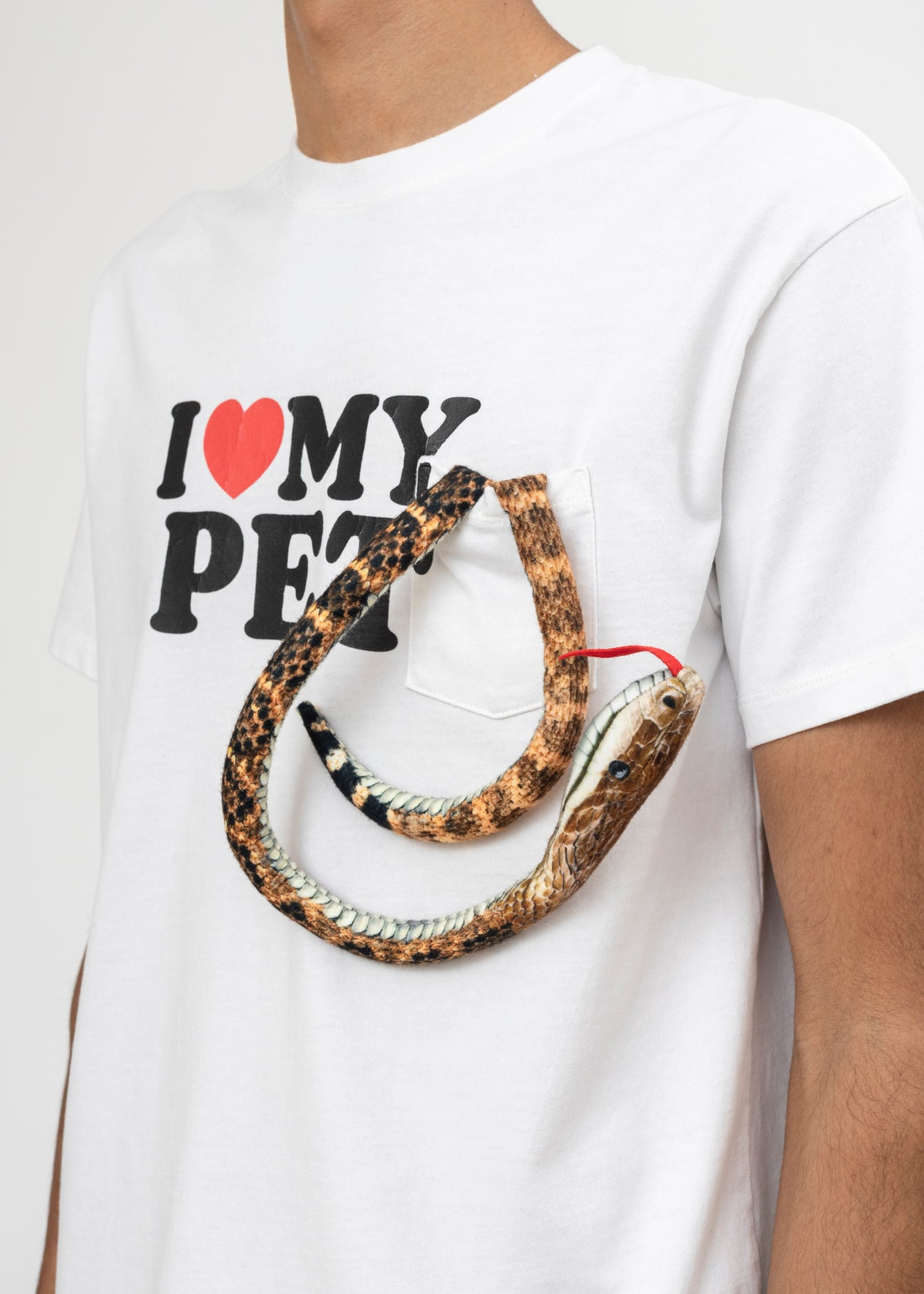 White DOUBLET I Love My Pet Oversized T-shirt - 4
