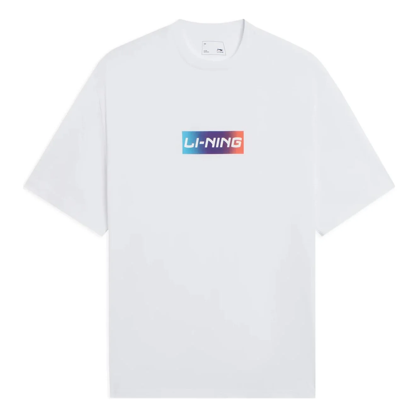 Li-Ning Box Logo T-shirt 'White' AHSSC17-1 - 1