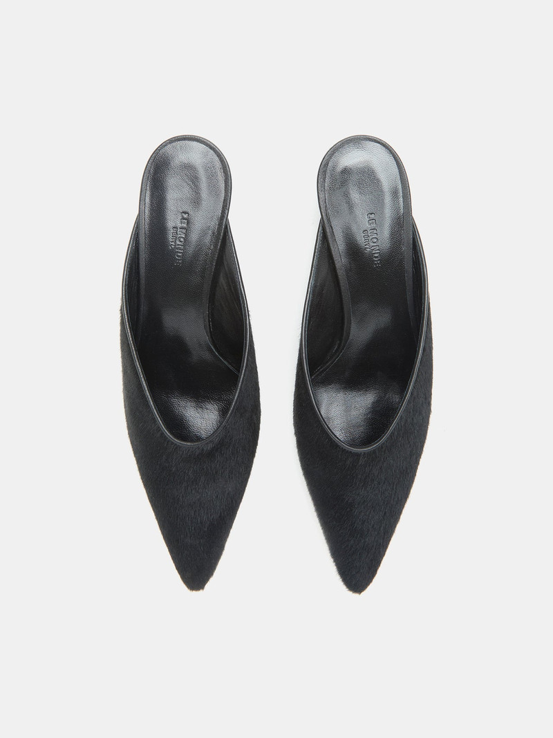 Victoria Micro Wedge Mule / Black Calf Hair 3