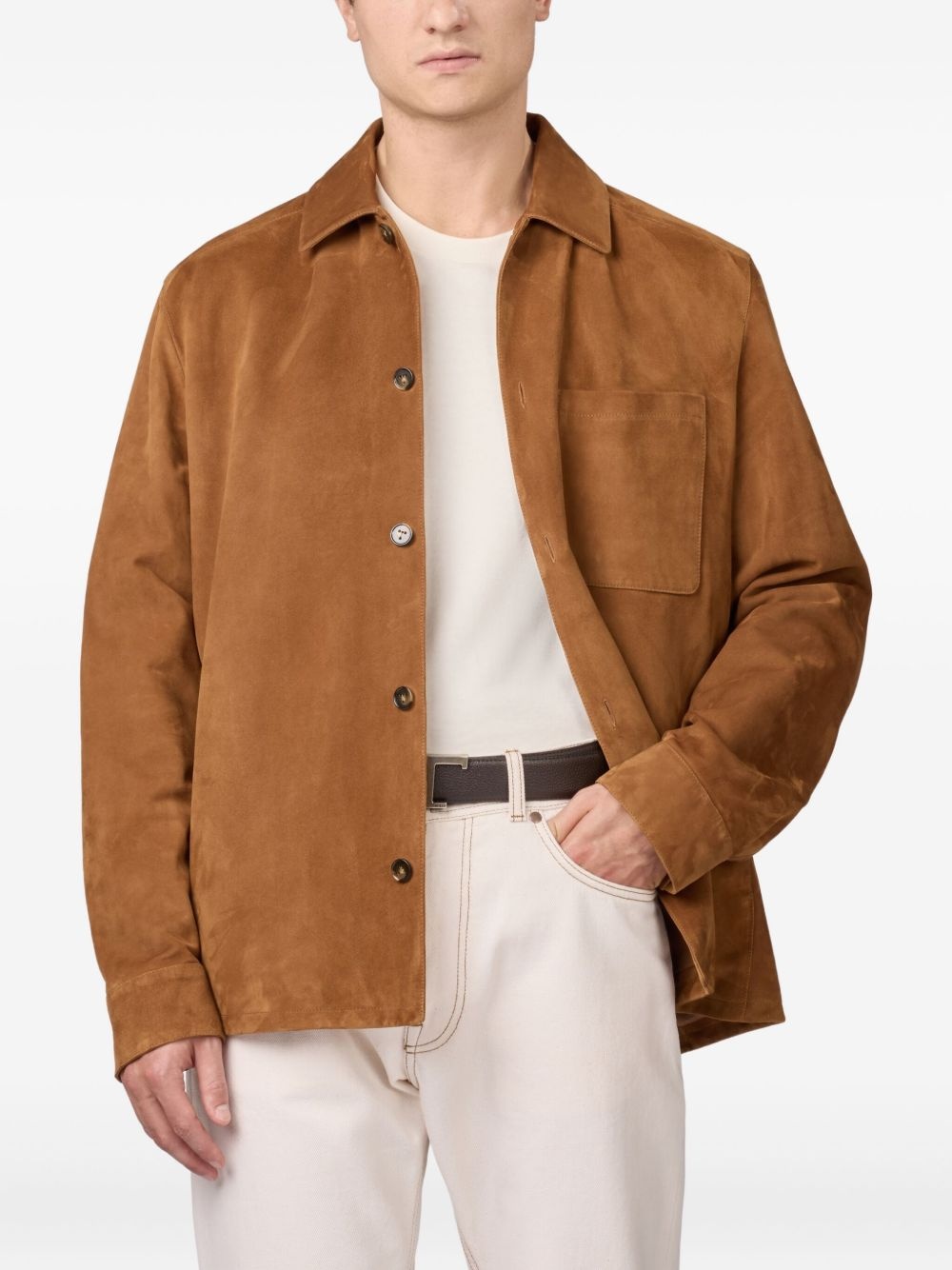 Pashmy suede shirt jacket - 4