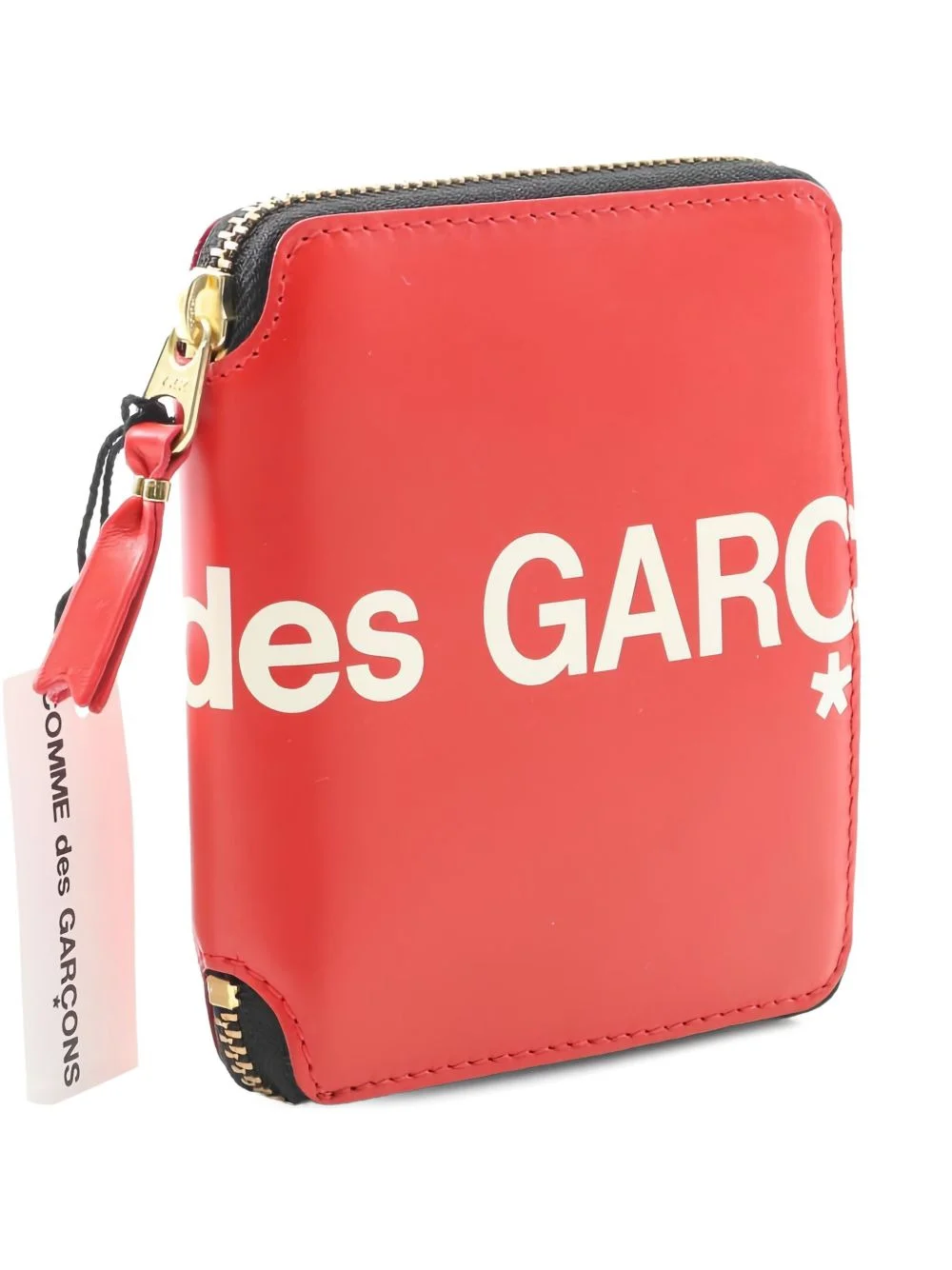 logo-print round zipper wallet - 1