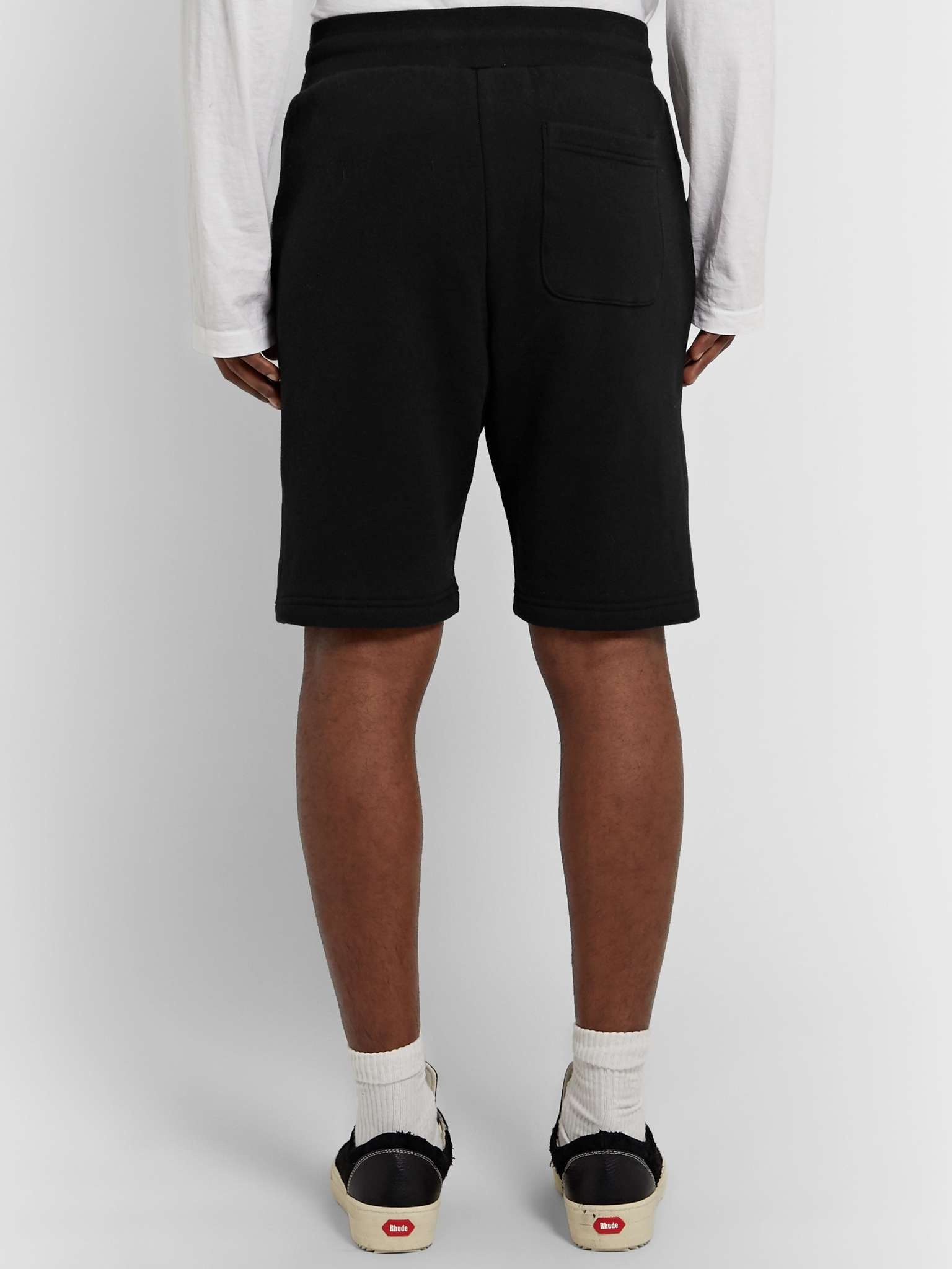 Crimson Loopback Cotton-Jersey Drawstring Shorts - 5