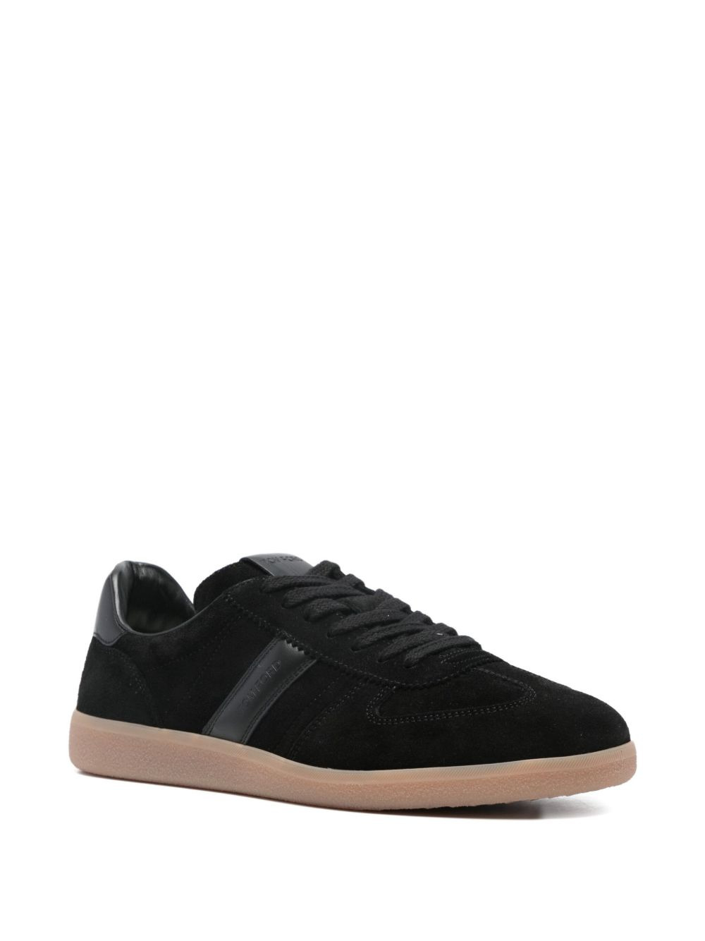 panelled suede sneakers - 2