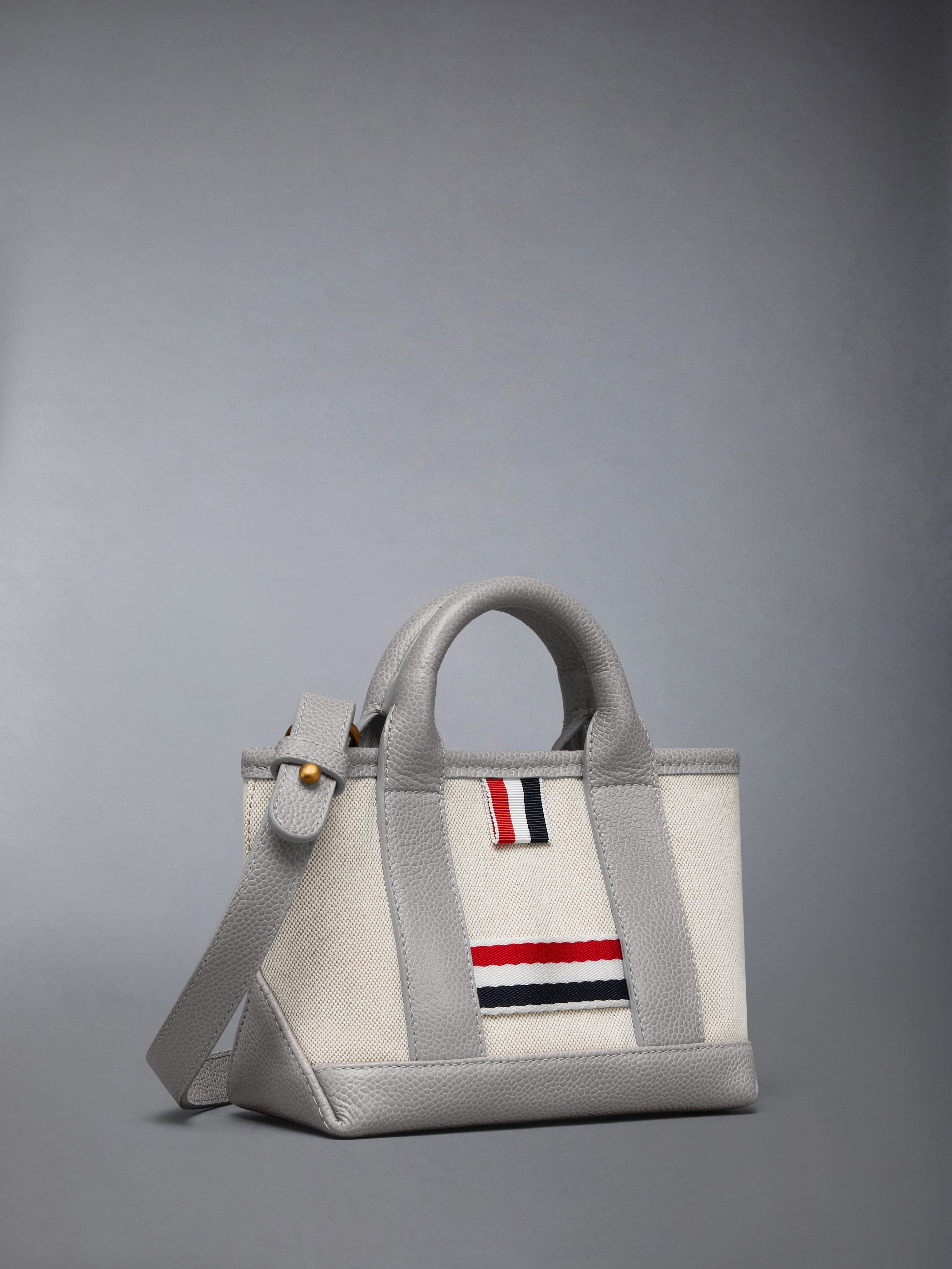 SALT AND PEPPER COTTON CANVAS MICRO TOOL TOTE - 2