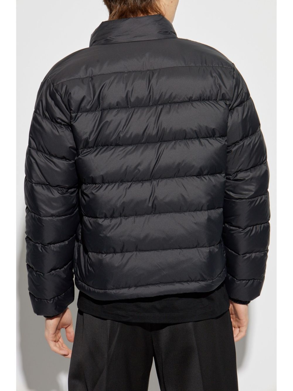 embroidered logo puffer jacket - 4