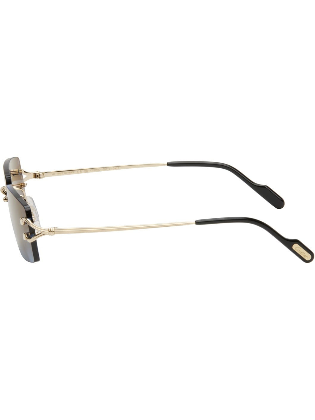 Gold 'Décor C Classique de Cartier' Sunglasses - 3
