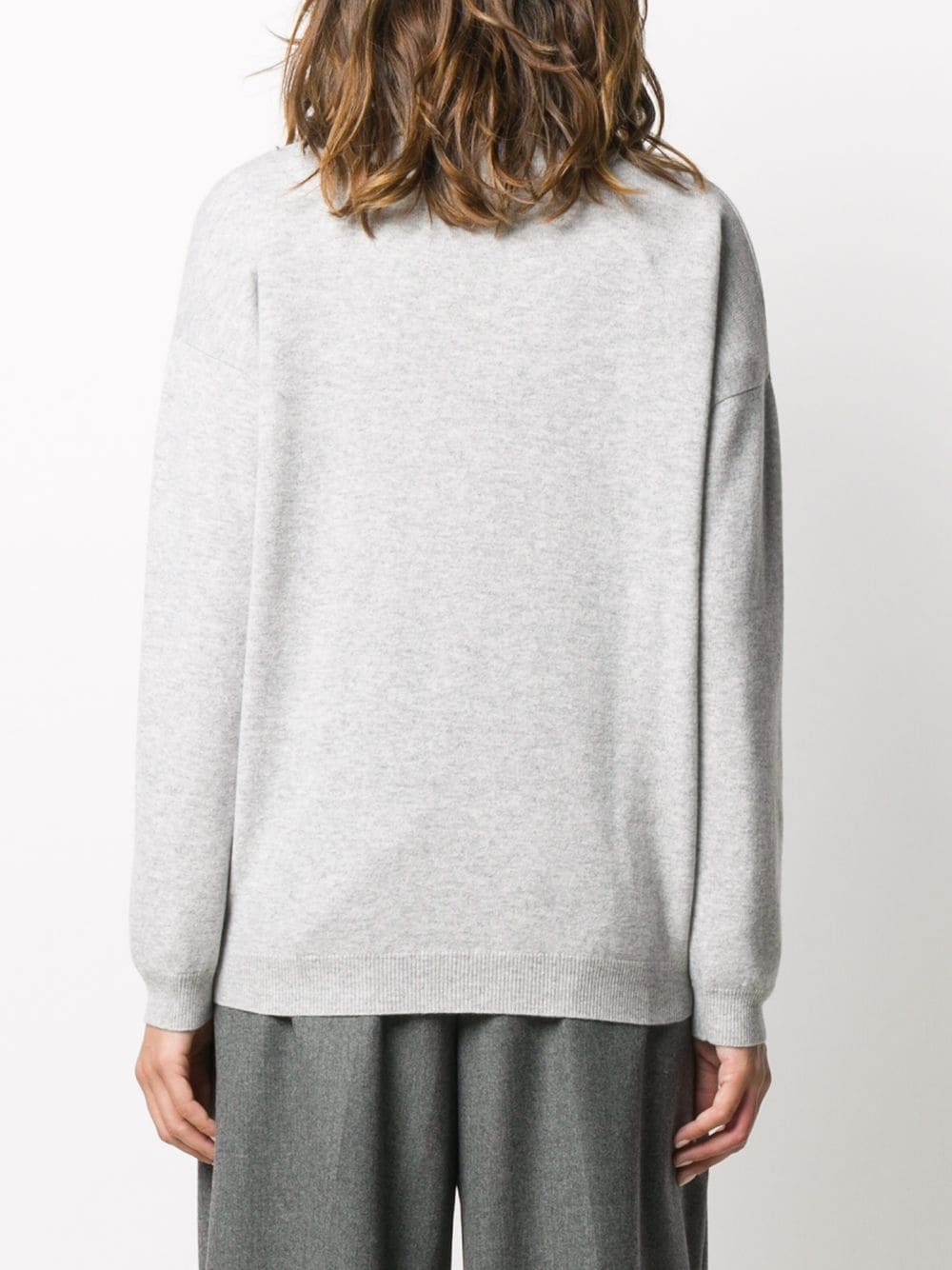 slouched v-neck jumper - 4